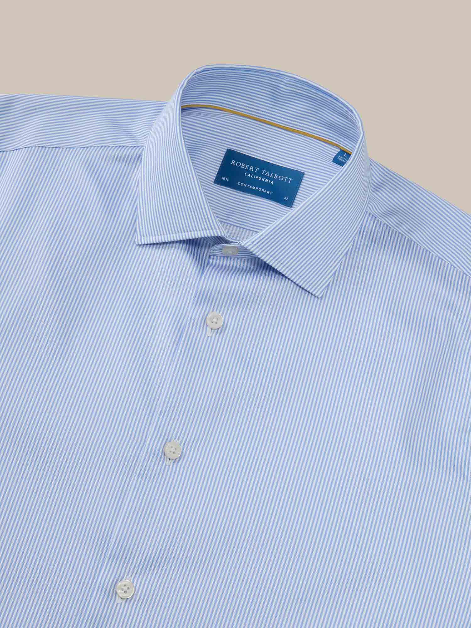 Reynolds Mini Stripe Twill Shirt in Classic Fit