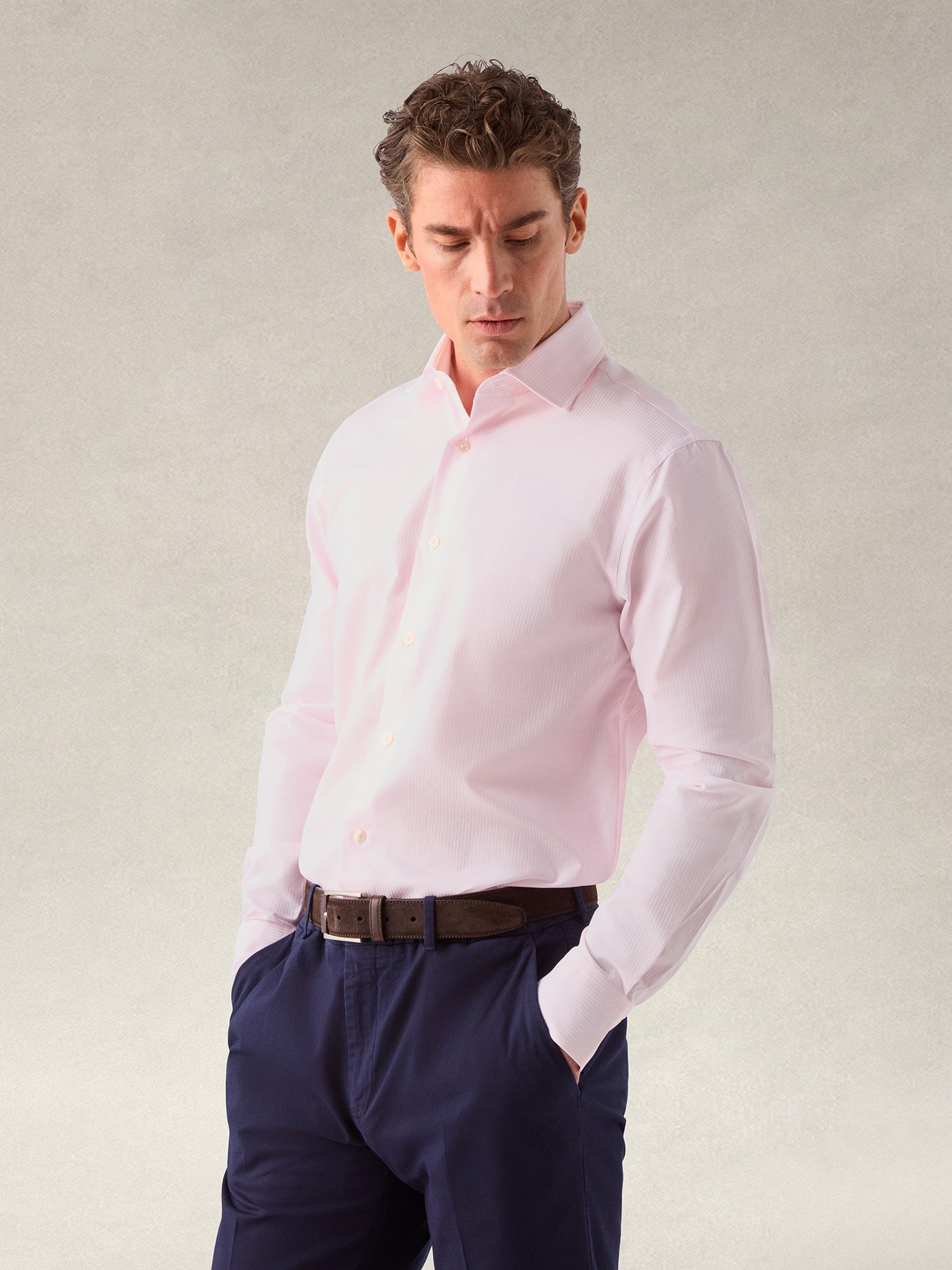 Reynolds Stripe Twill Shirt in Contemporary fit