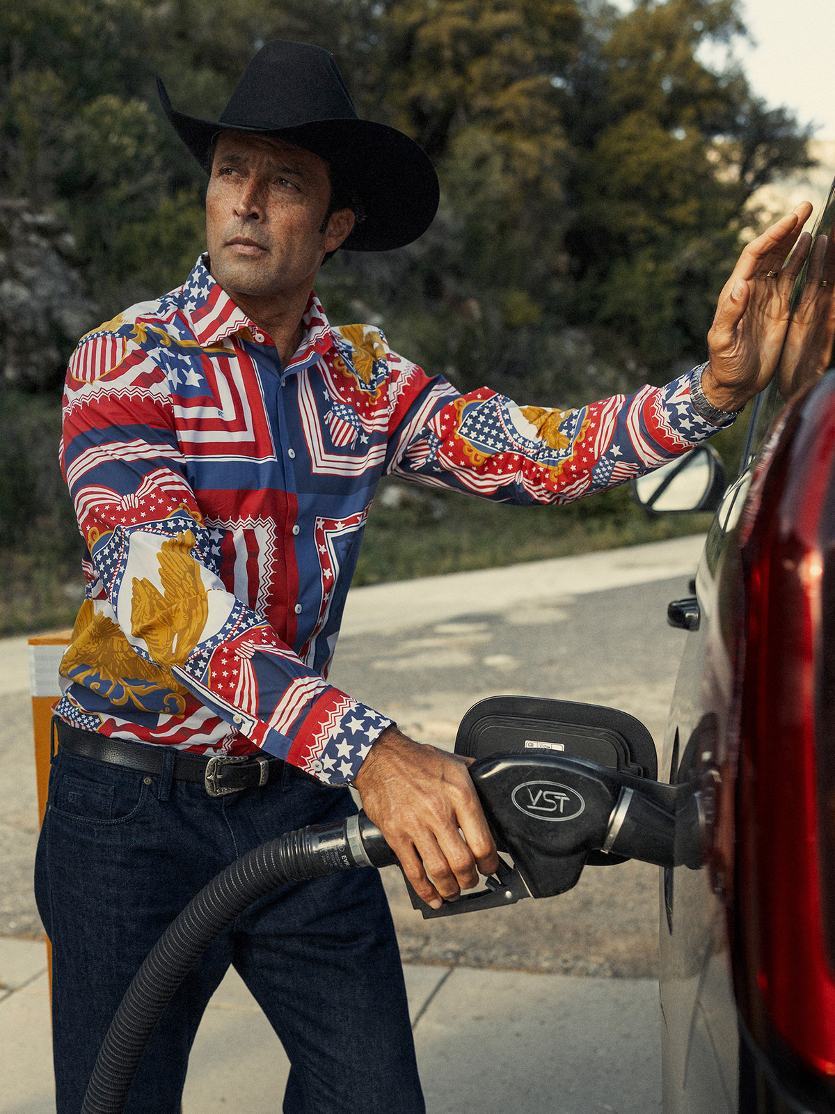 Reynolds Printed USA Patchwork Shirt