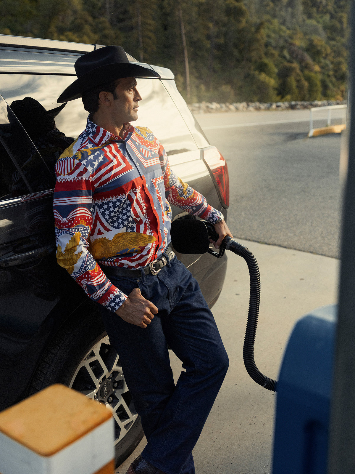 Reynolds Printed USA Patchwork Shirt