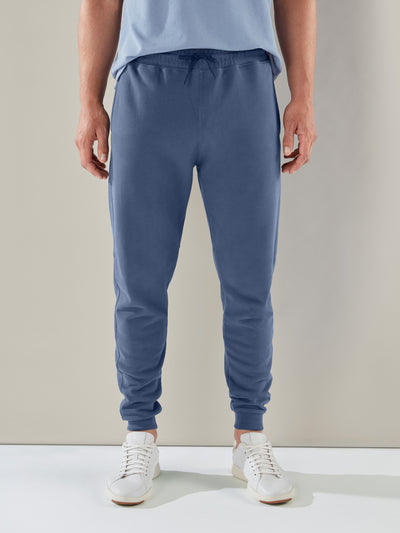 The Chandler French Terry Jogger in Indigo Blue