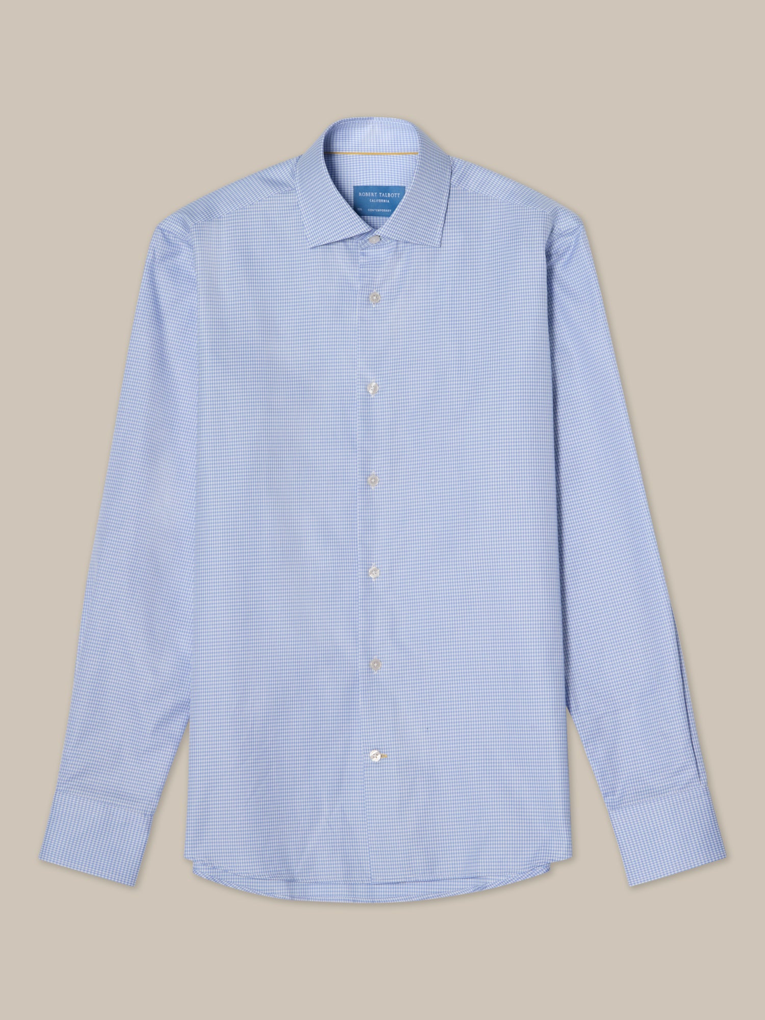 Reynolds Mini Check Shirt in Contemporary fit