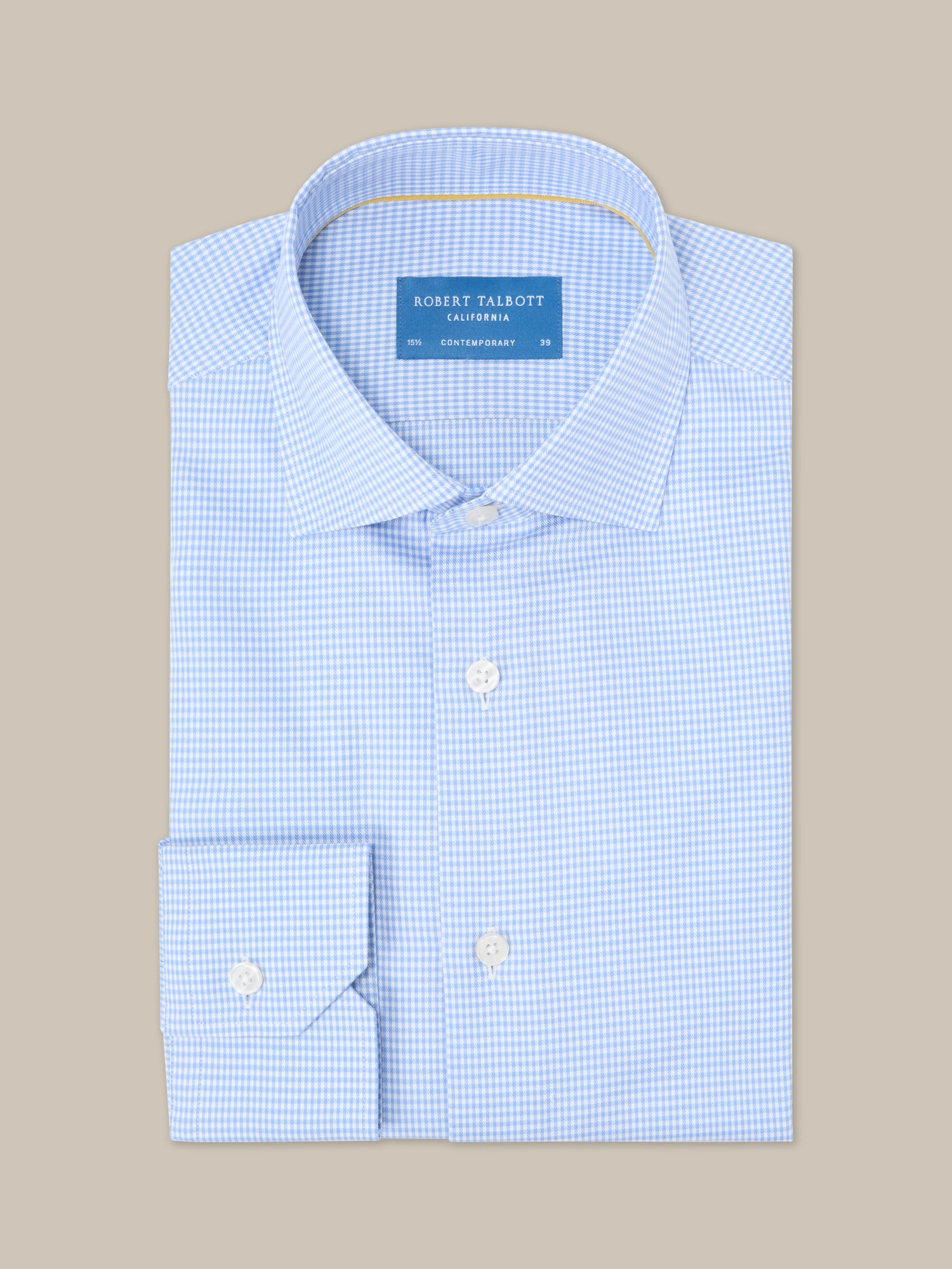 Reynolds Mini Check Shirt in Contemporary fit
