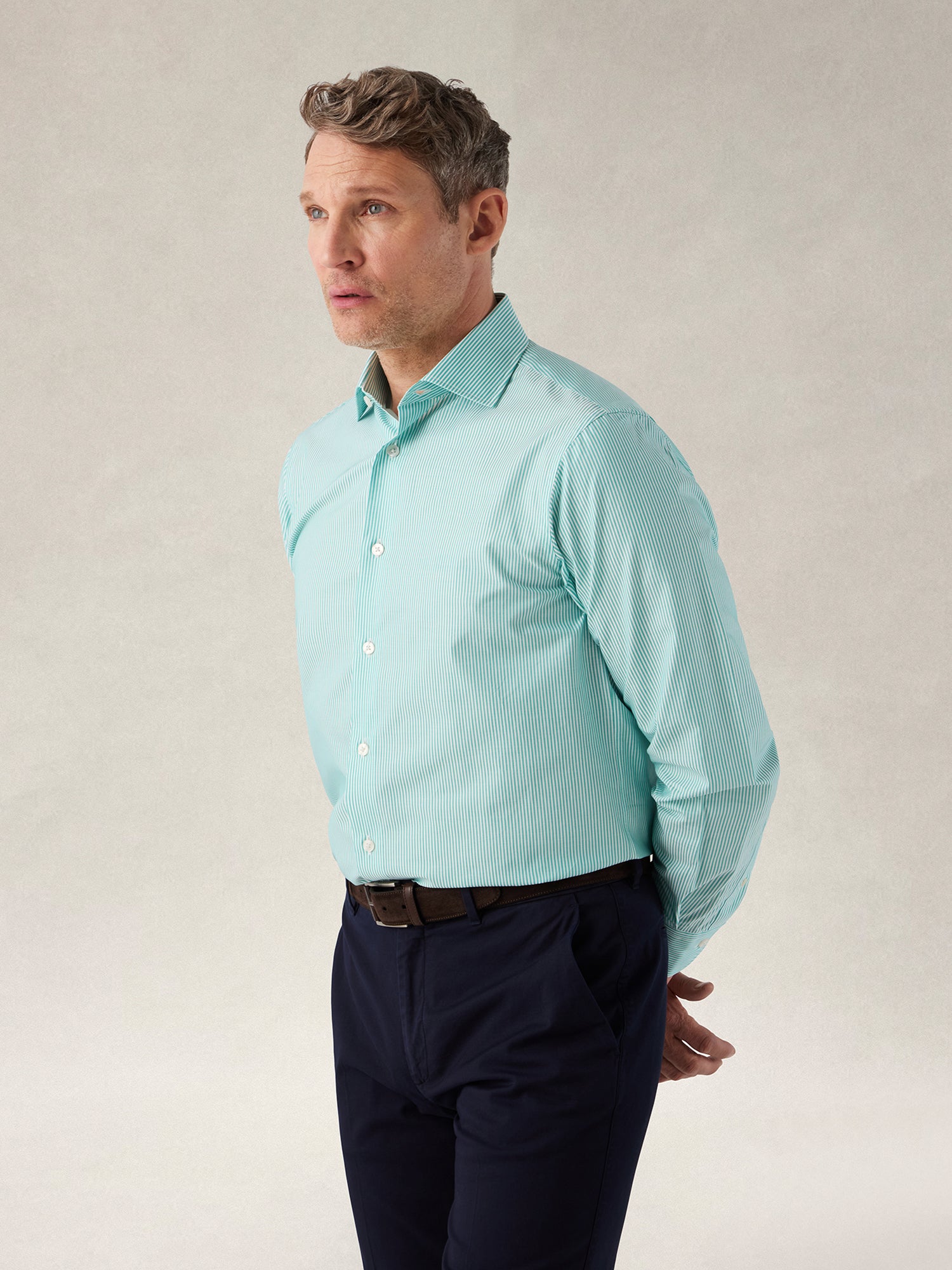 Reynolds Stripe Twill Shirt in Contemporary fit