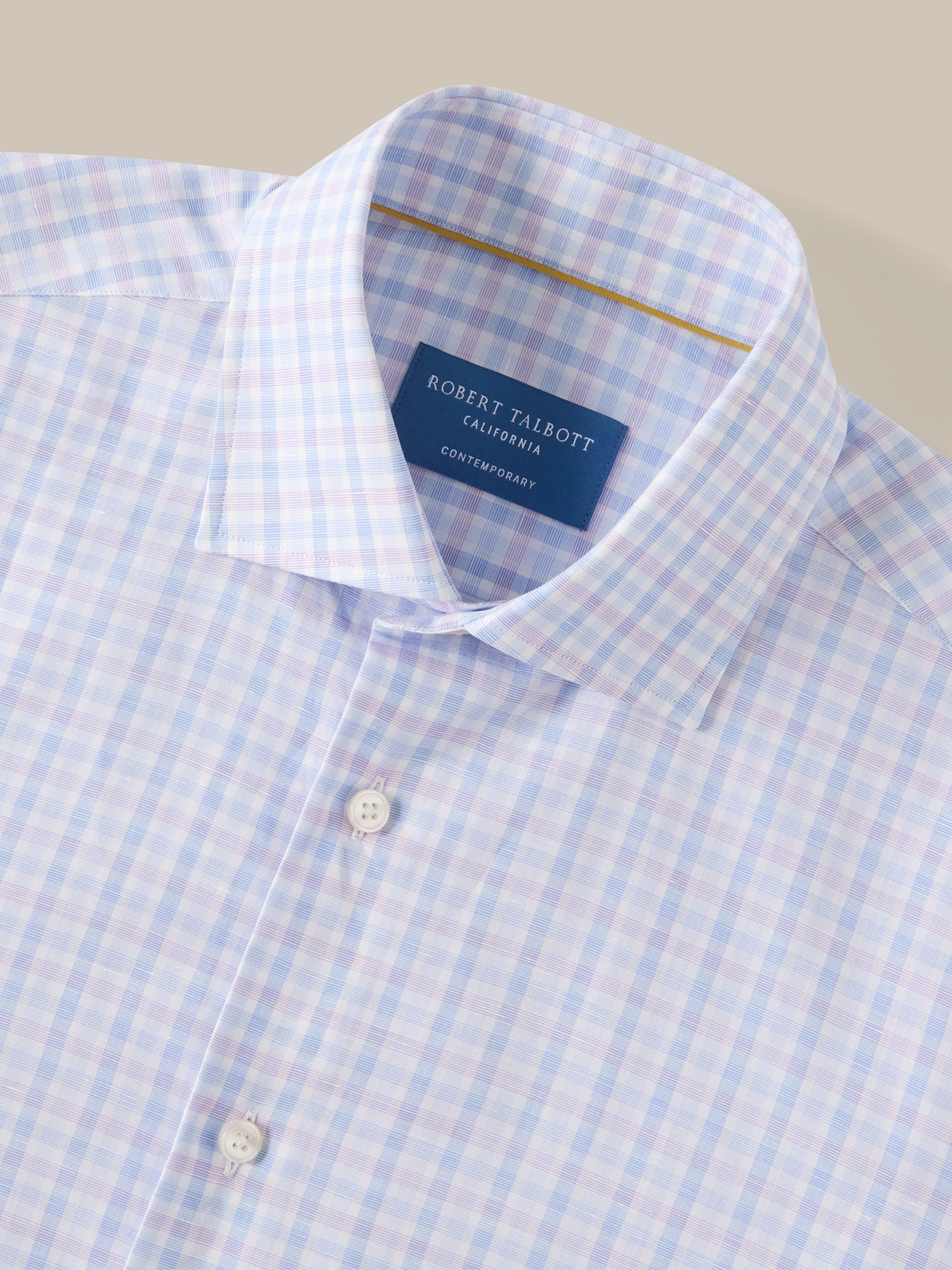 Reynolds Check Cotton/Linen Shirt in Classic Fit