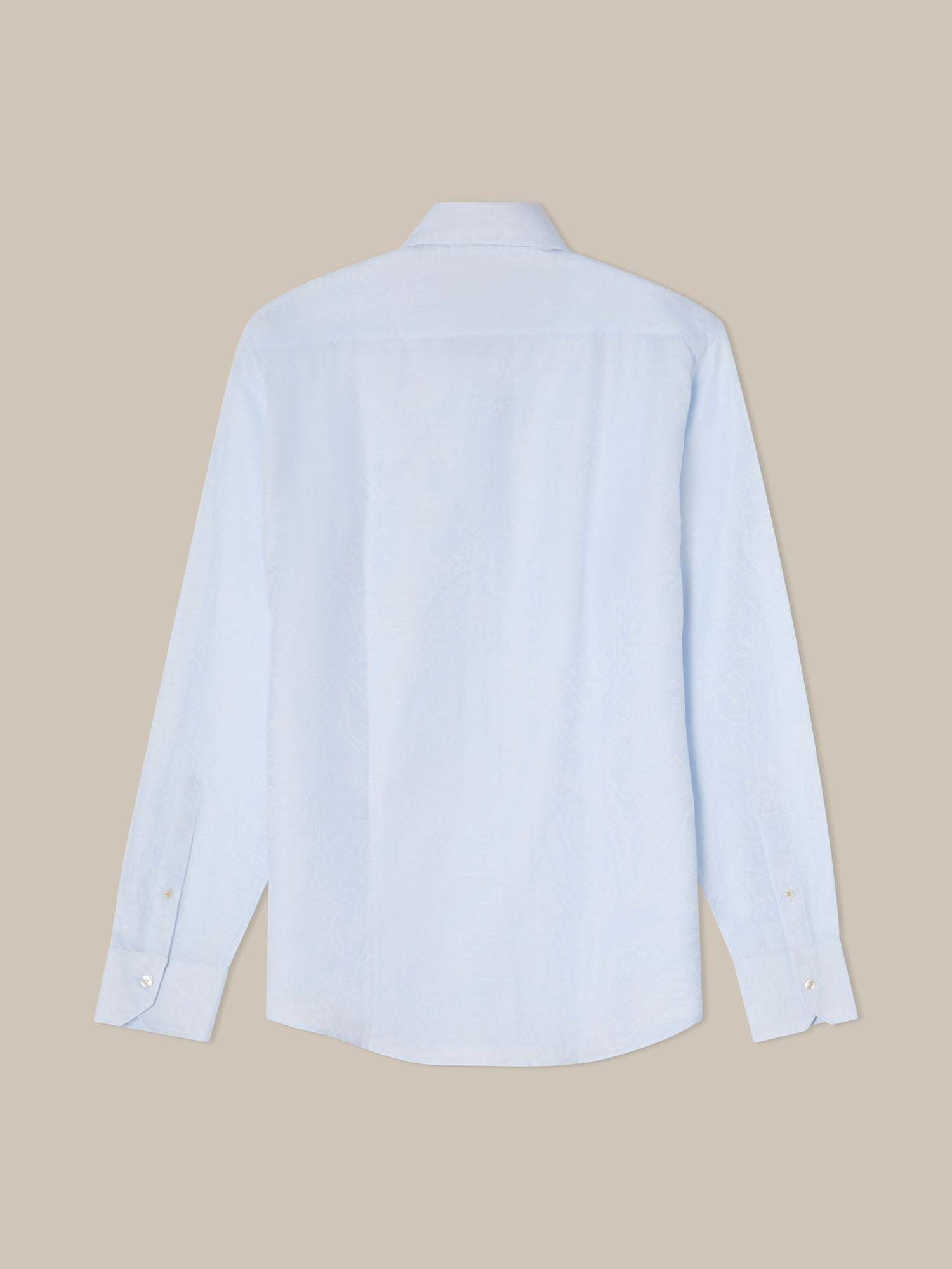 Reynolds Paisley Jacquard Cotton Linen Blend Shirt in Contemporary fit