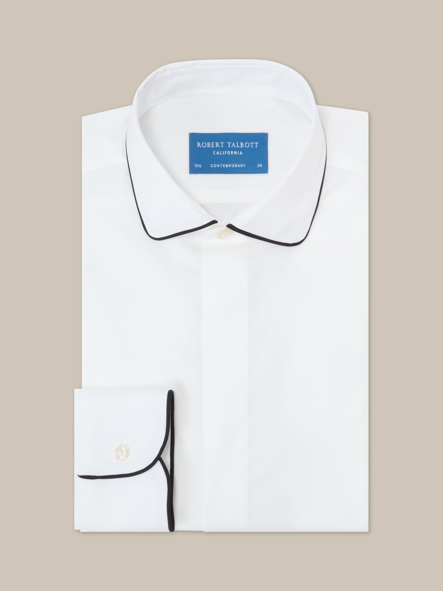 Reeves Piped Formal Shirt in Contemporary fit image