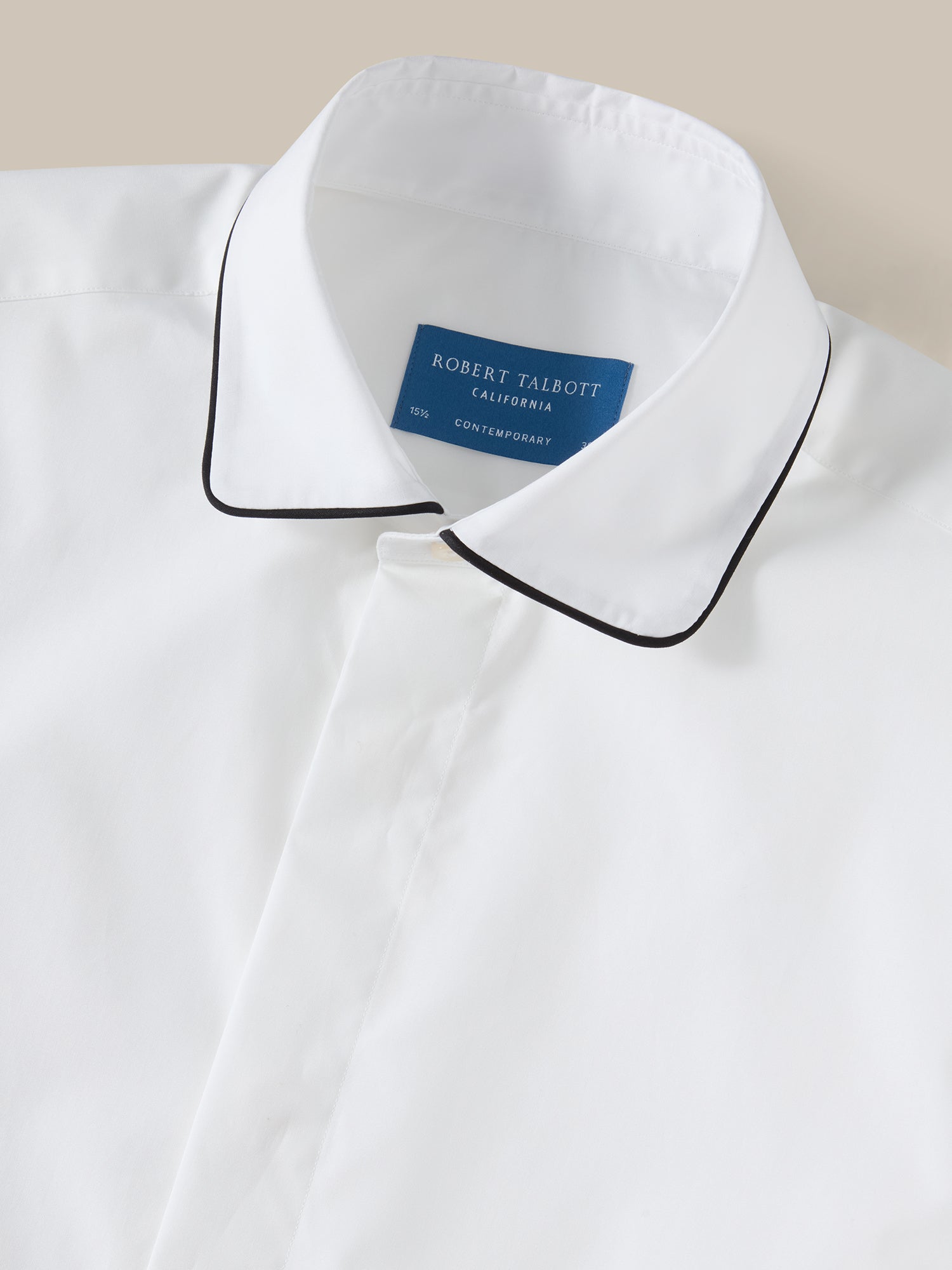 Reeves Piped Formal Shirt in Contemporary fit image
