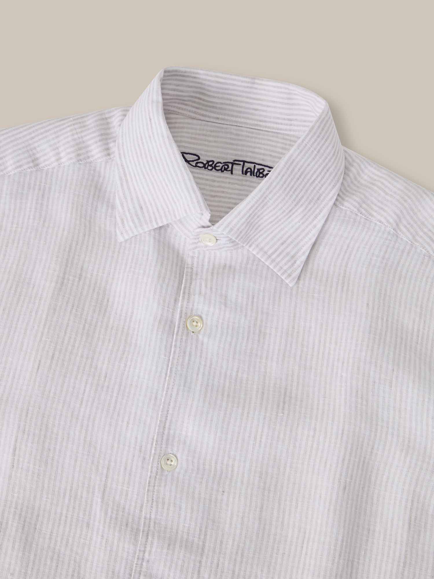Morgan Medium Stripe Linen Shirt