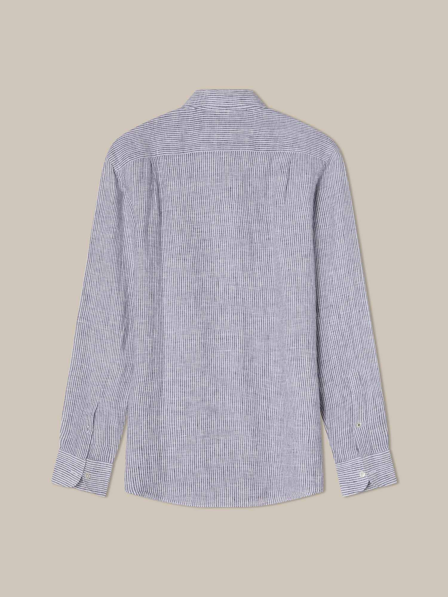 Morgan Medium Stripe Linen Shirt
