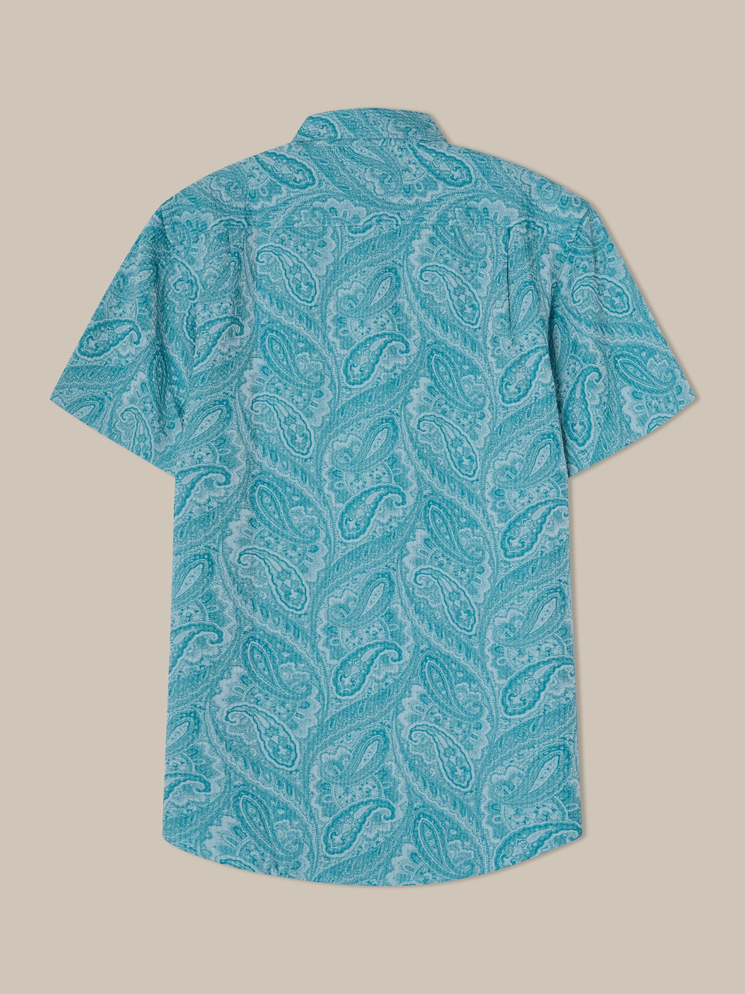 Morgan Paisley Jacquard Seersucker Short Sleeve Shirt