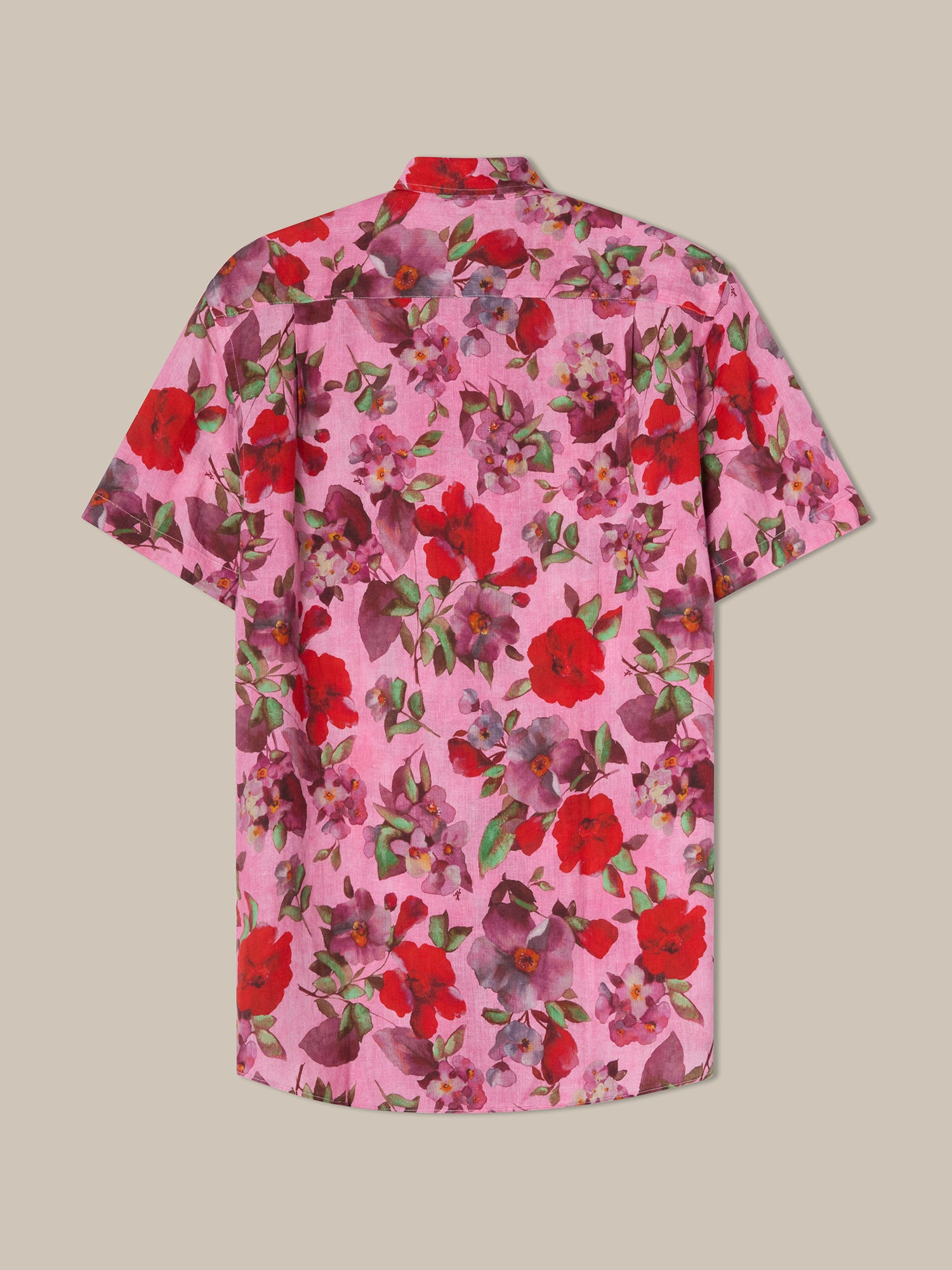 Morgan Printed Floral Linen Short Sleeve Shirt