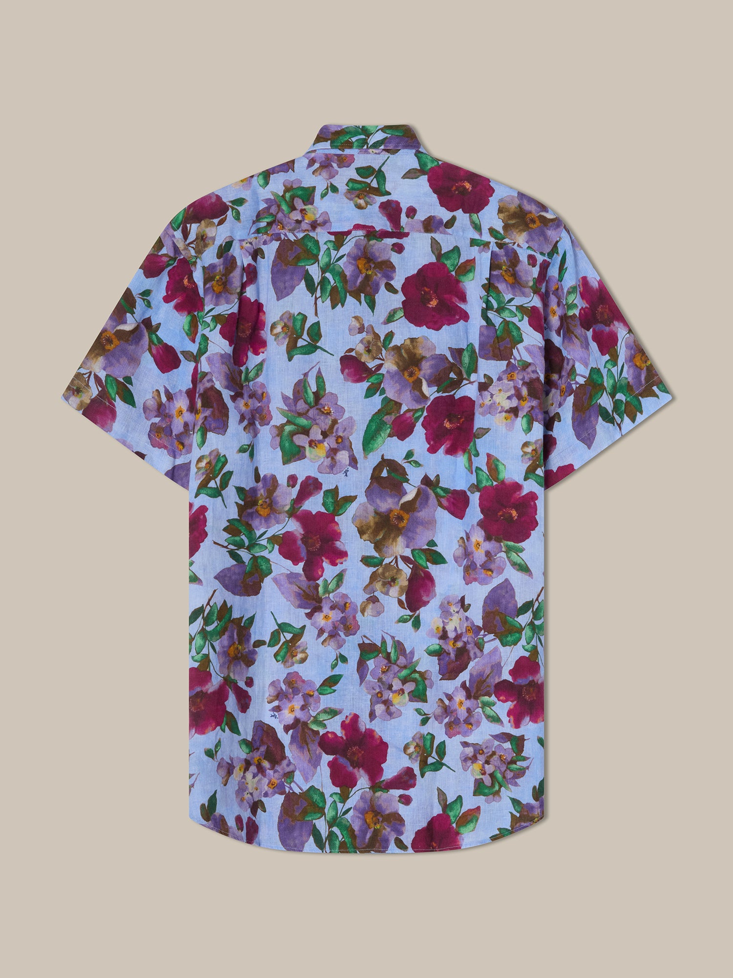 Morgan Printed Floral Linen Short Sleeve Shirt