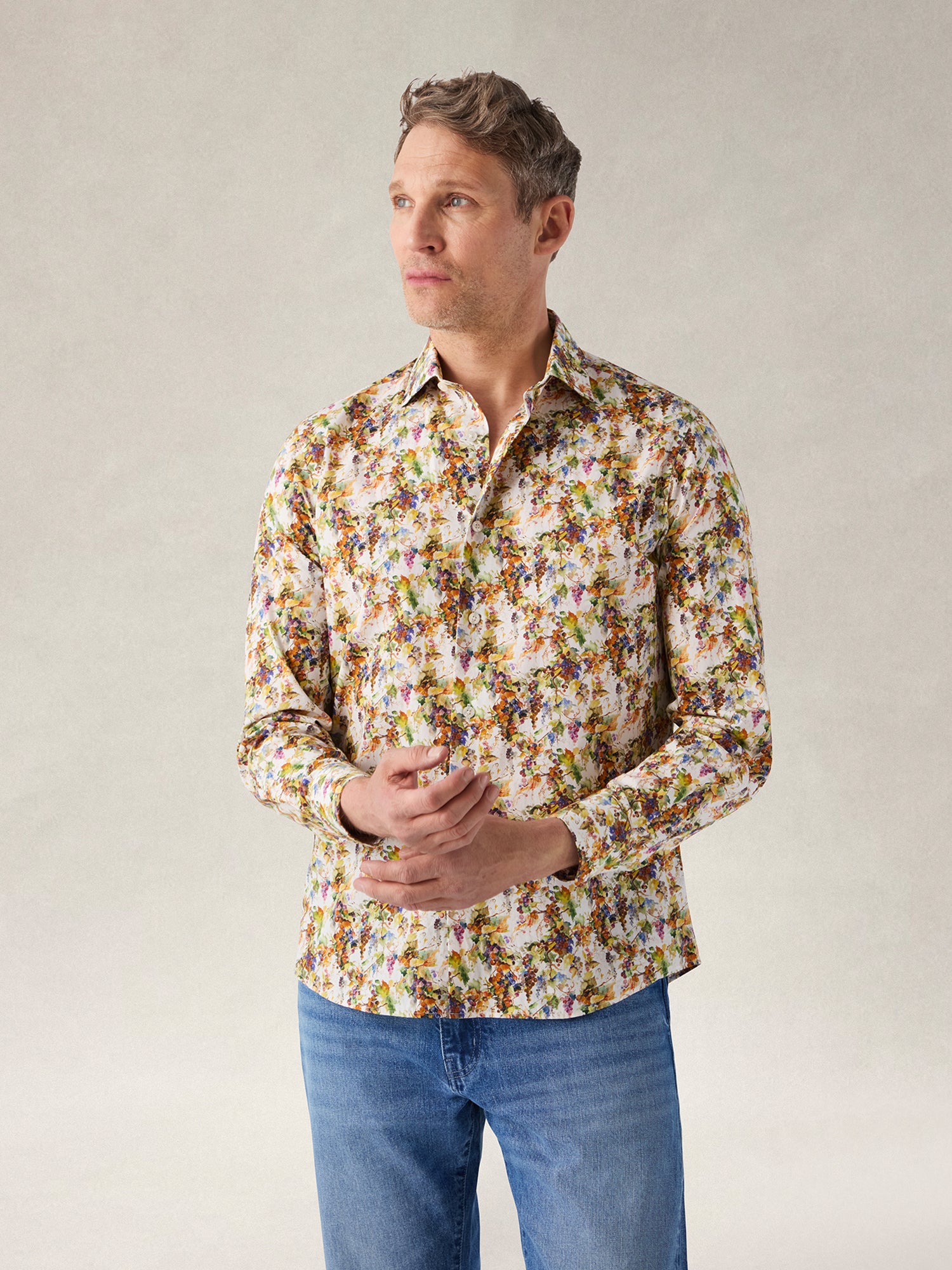 Reynolds Vineyard Print Poplin Shirt image