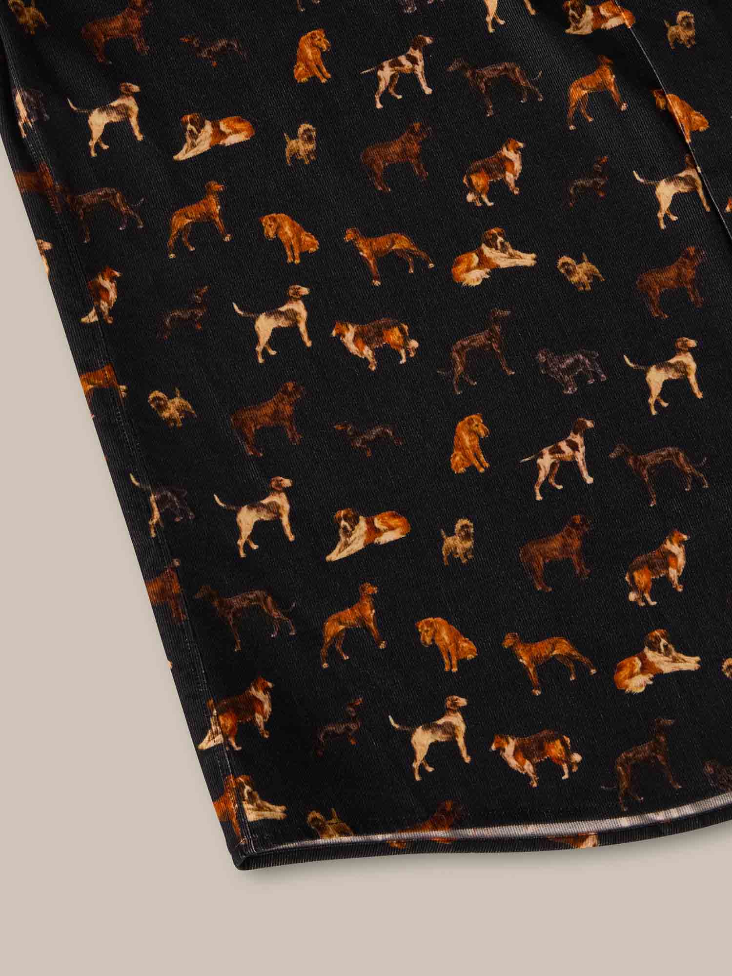Reynolds Dog Print Pinwale Corduroy Shirt image
