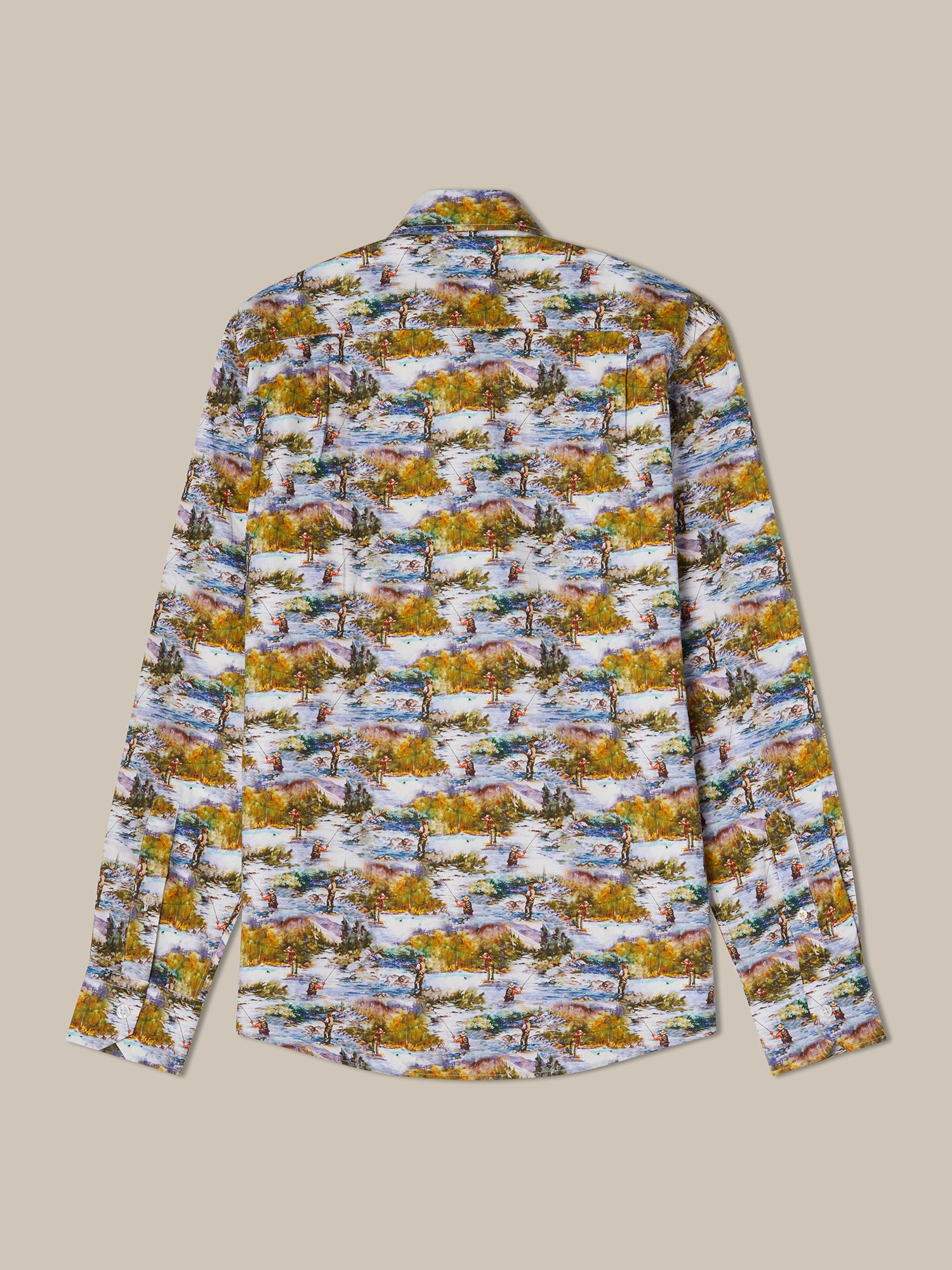 Reynolds Printed Fishing Scene Shirt