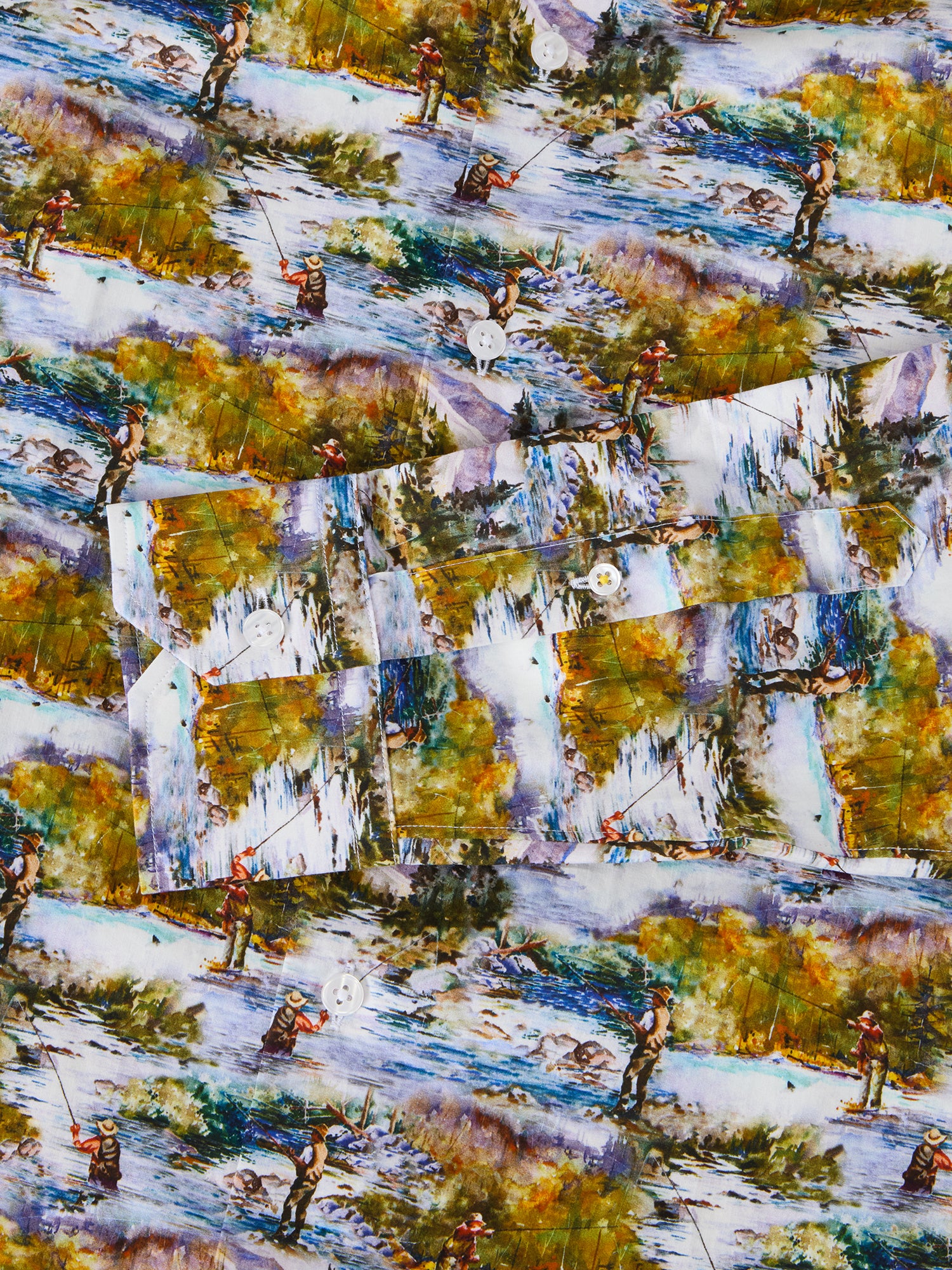 Reynolds Printed Fishing Scene Shirt