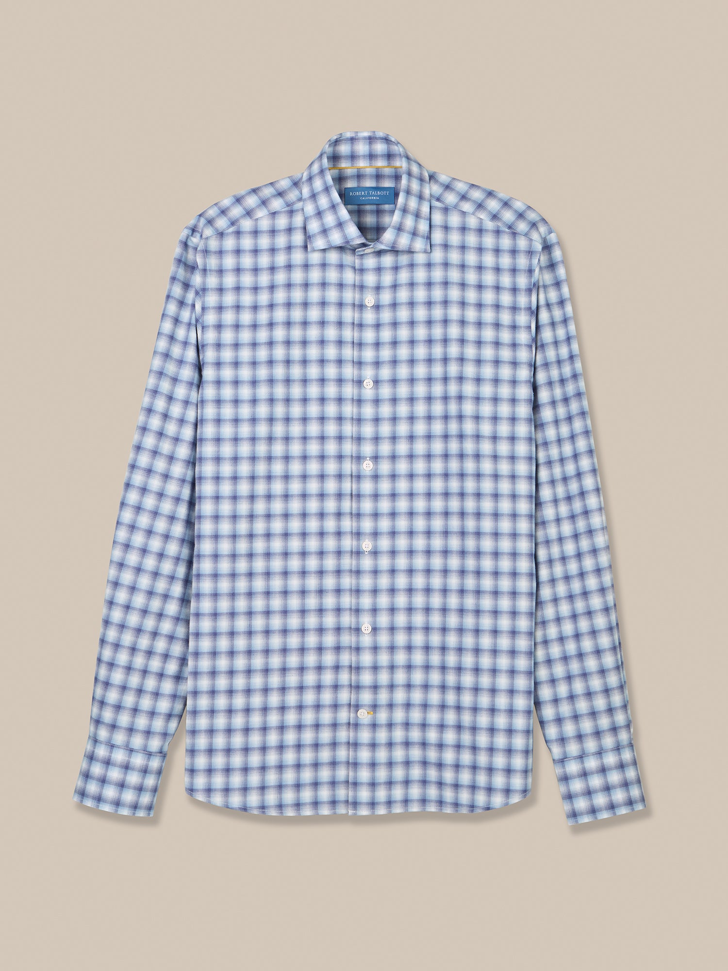 Reynolds Ultra Light Weight Brushed Ombre Plaid Shirt