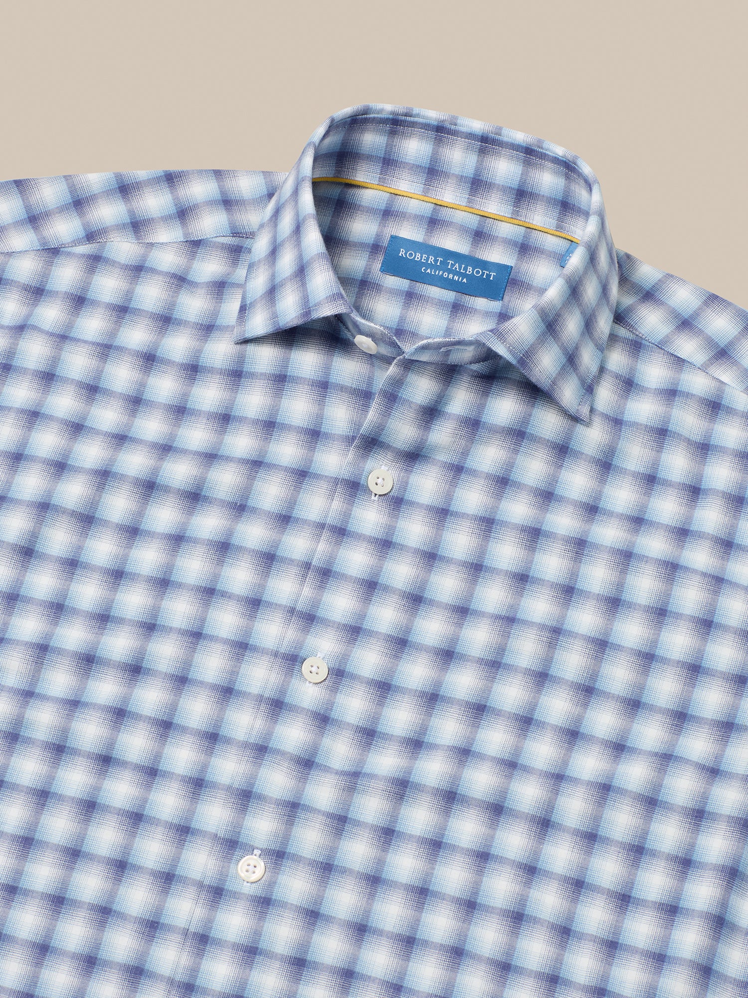 Reynolds Ultra Light Weight Brushed Ombre Plaid Shirt