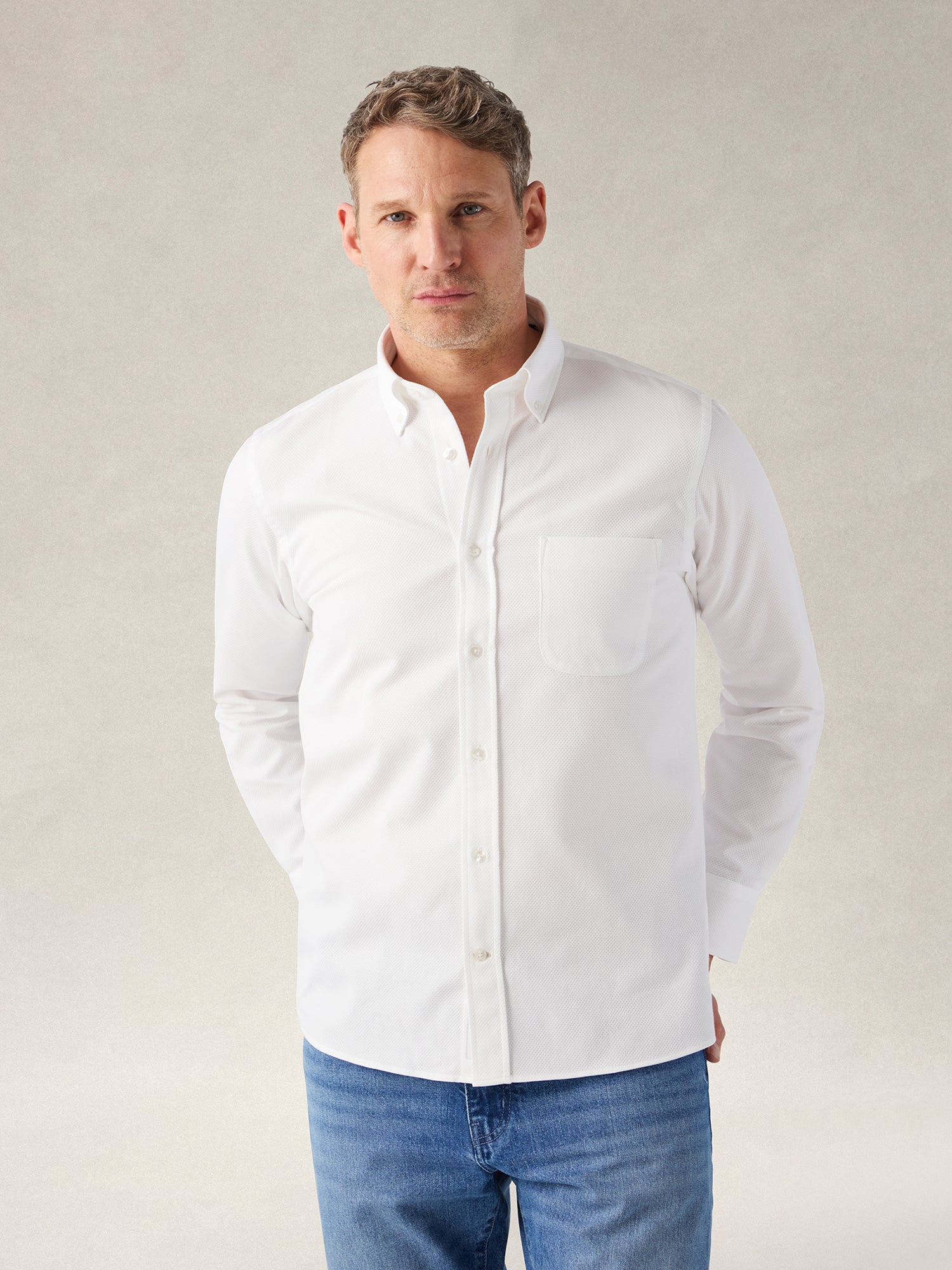 Harrison Button Down Pique Shirt