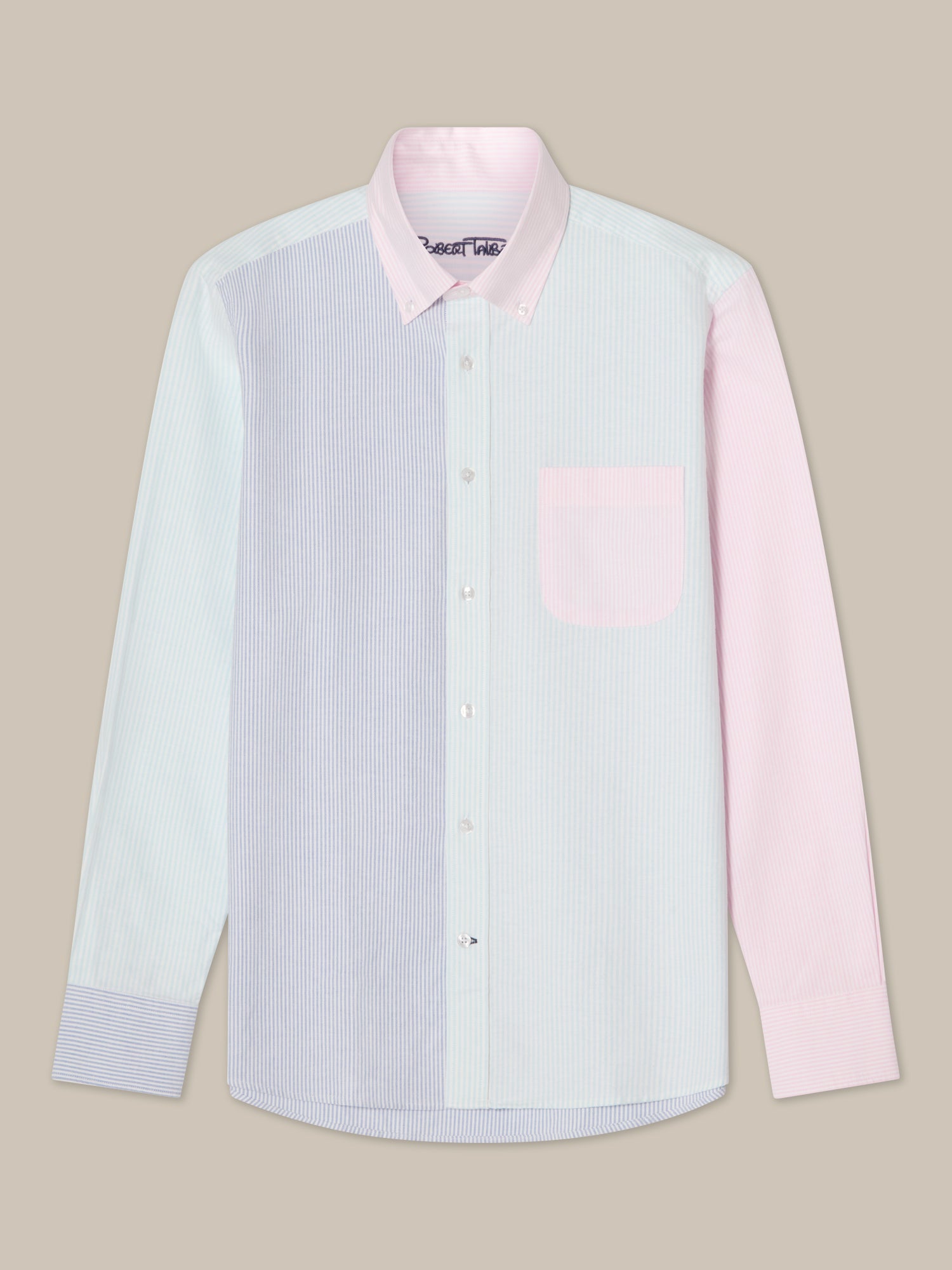 Harrison Button Down Fun Stripe Oxford Shirt