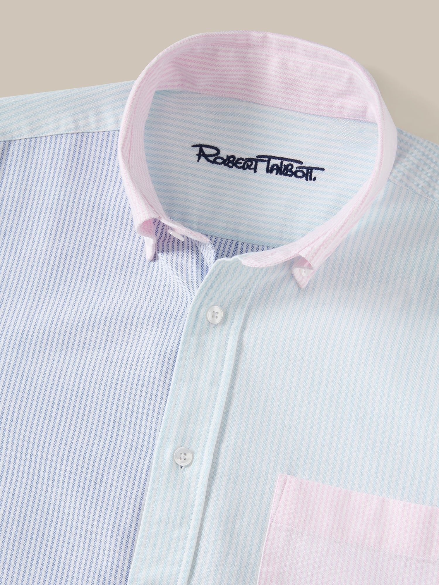 Harrison Button Down Fun Stripe Oxford Shirt