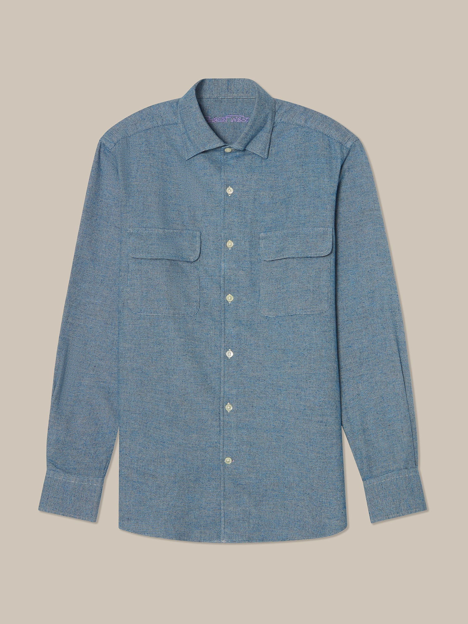 Morgan Workshirt Luxe Flannel Micro Check Shirt