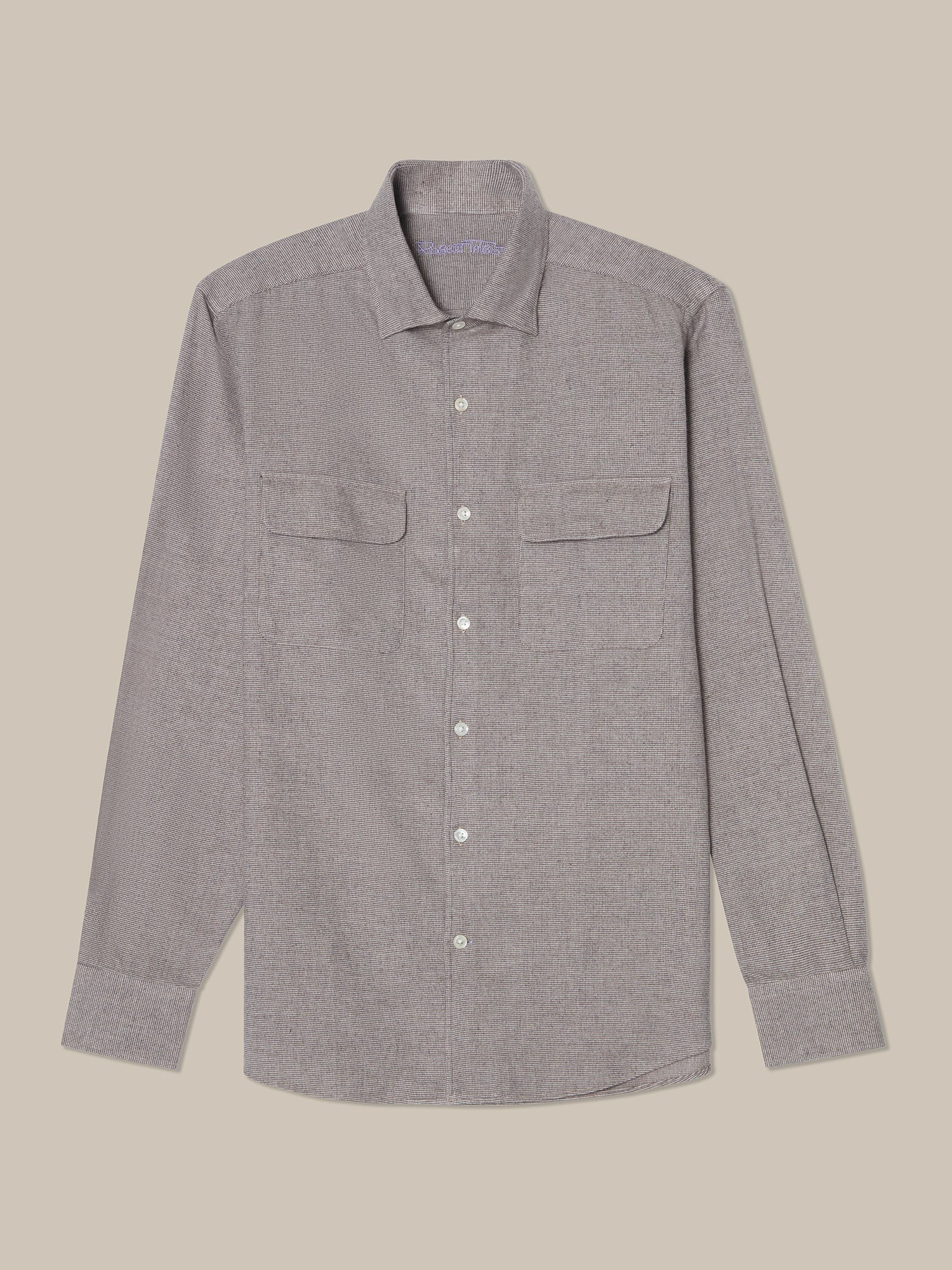 Morgan Workshirt Luxe Flannel Micro Check Shirt image