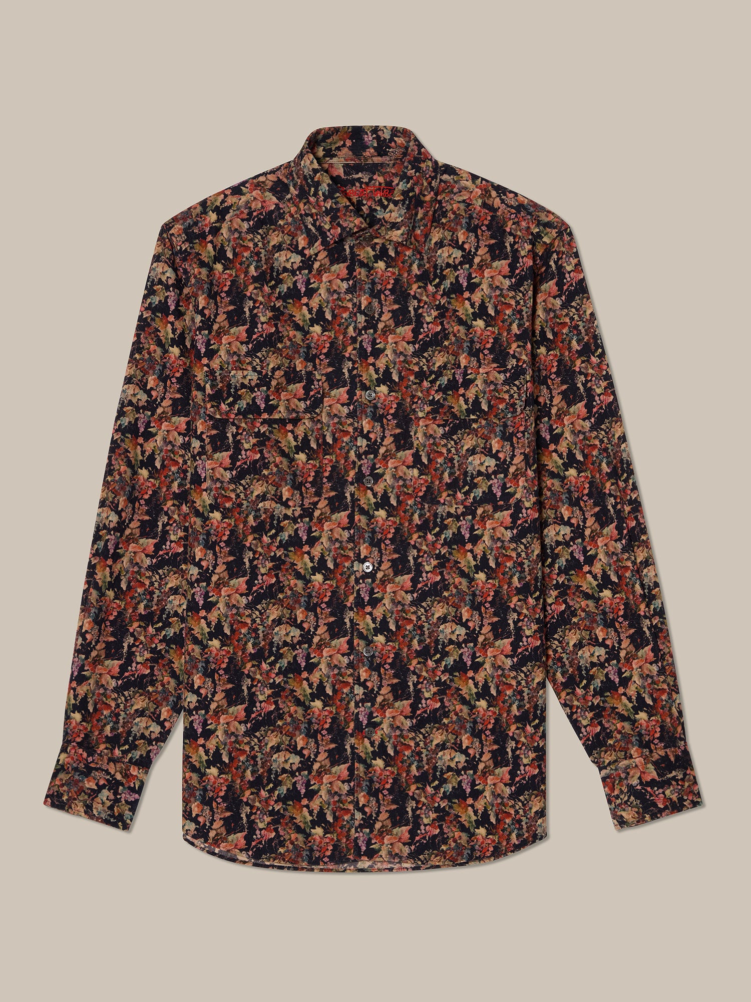 Morgan Workshirt Vineyard Print Pinwale Corduroy Shirt