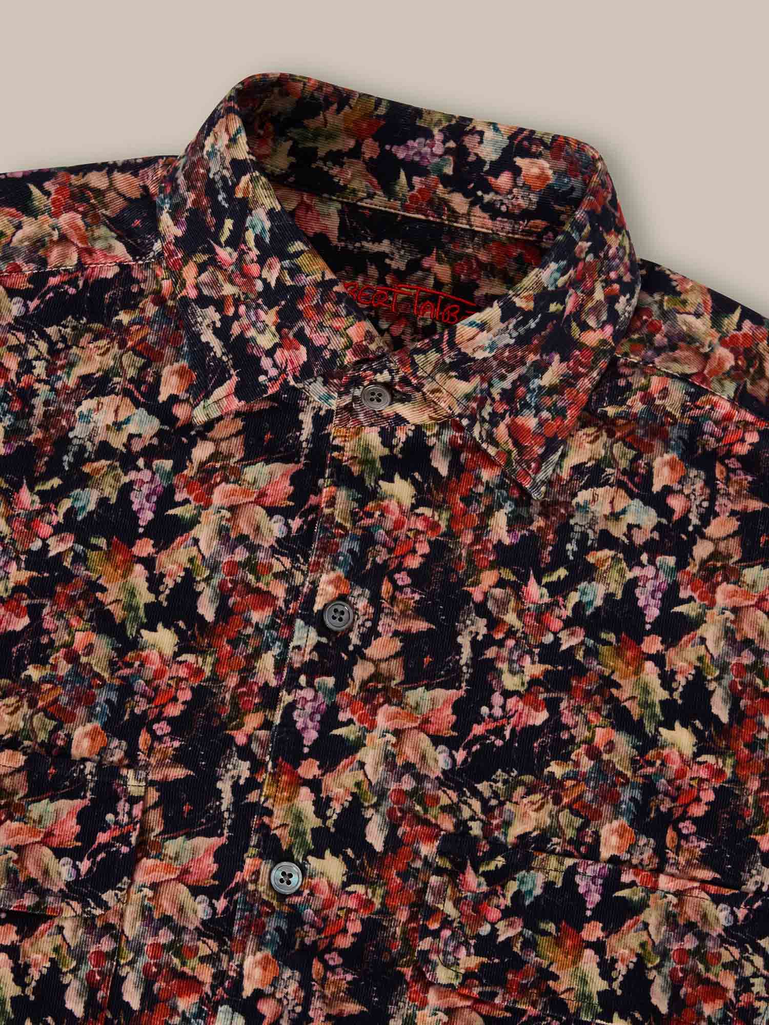 Morgan Workshirt Vineyard Print Pinwale Corduroy Shirt image