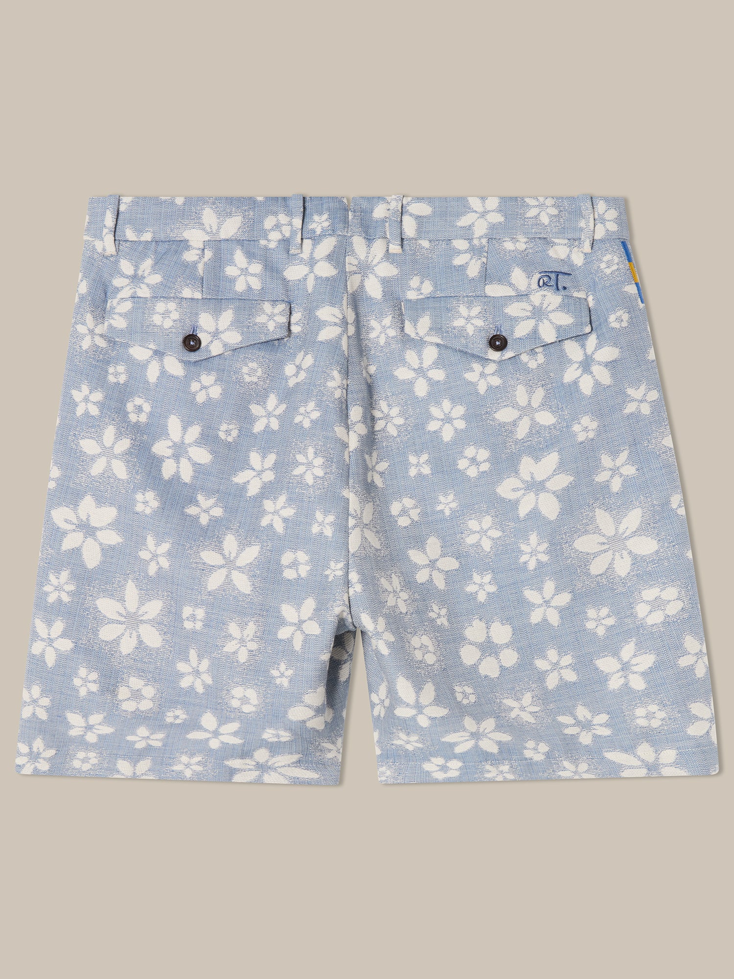 Aston Cotton Wool Floral Chino Short