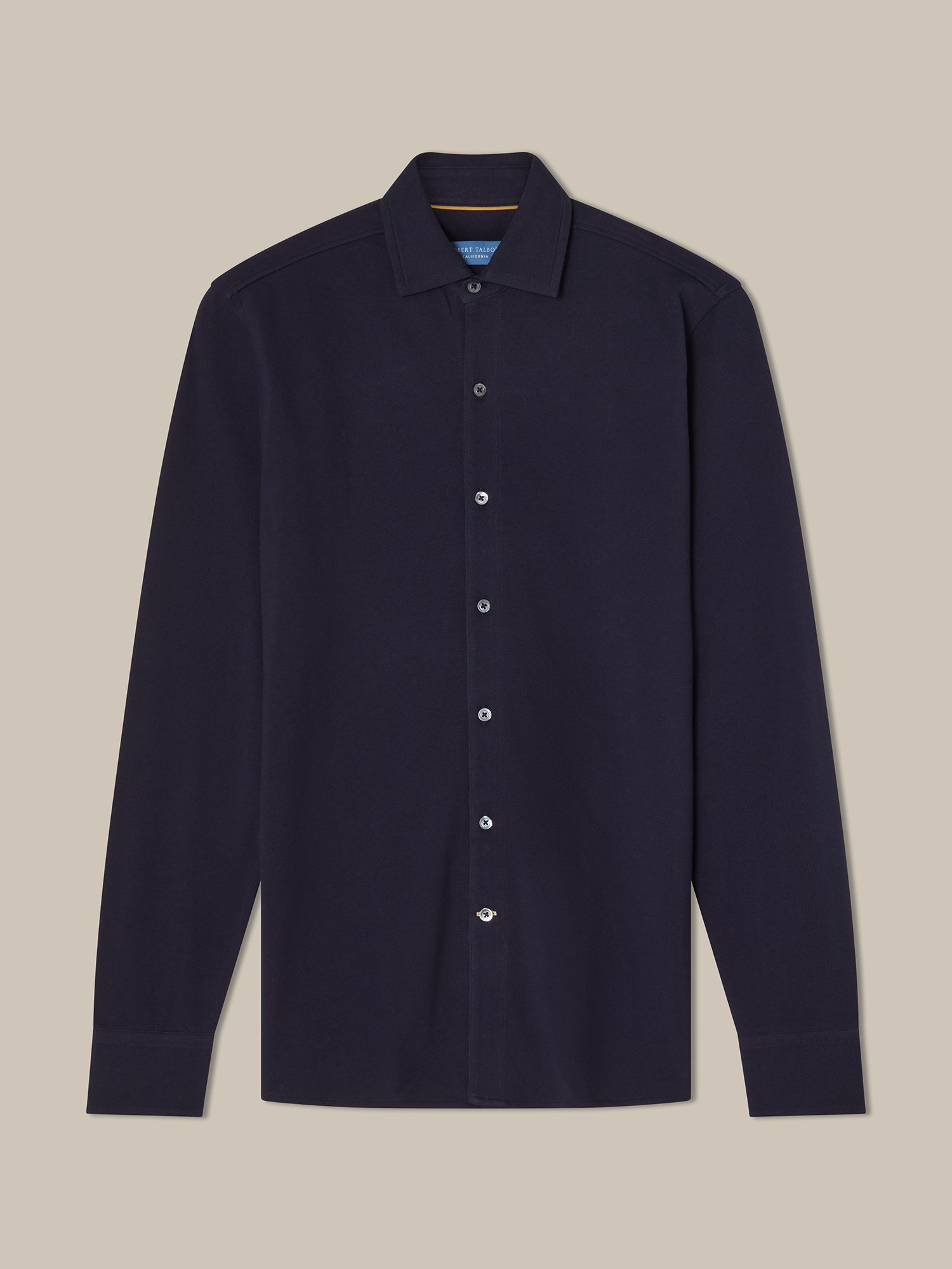 navy blue long sleeve dress shirt mens Hisdern Men's Navy Blue Shirt Formal Wear Regular Fit with Pocket