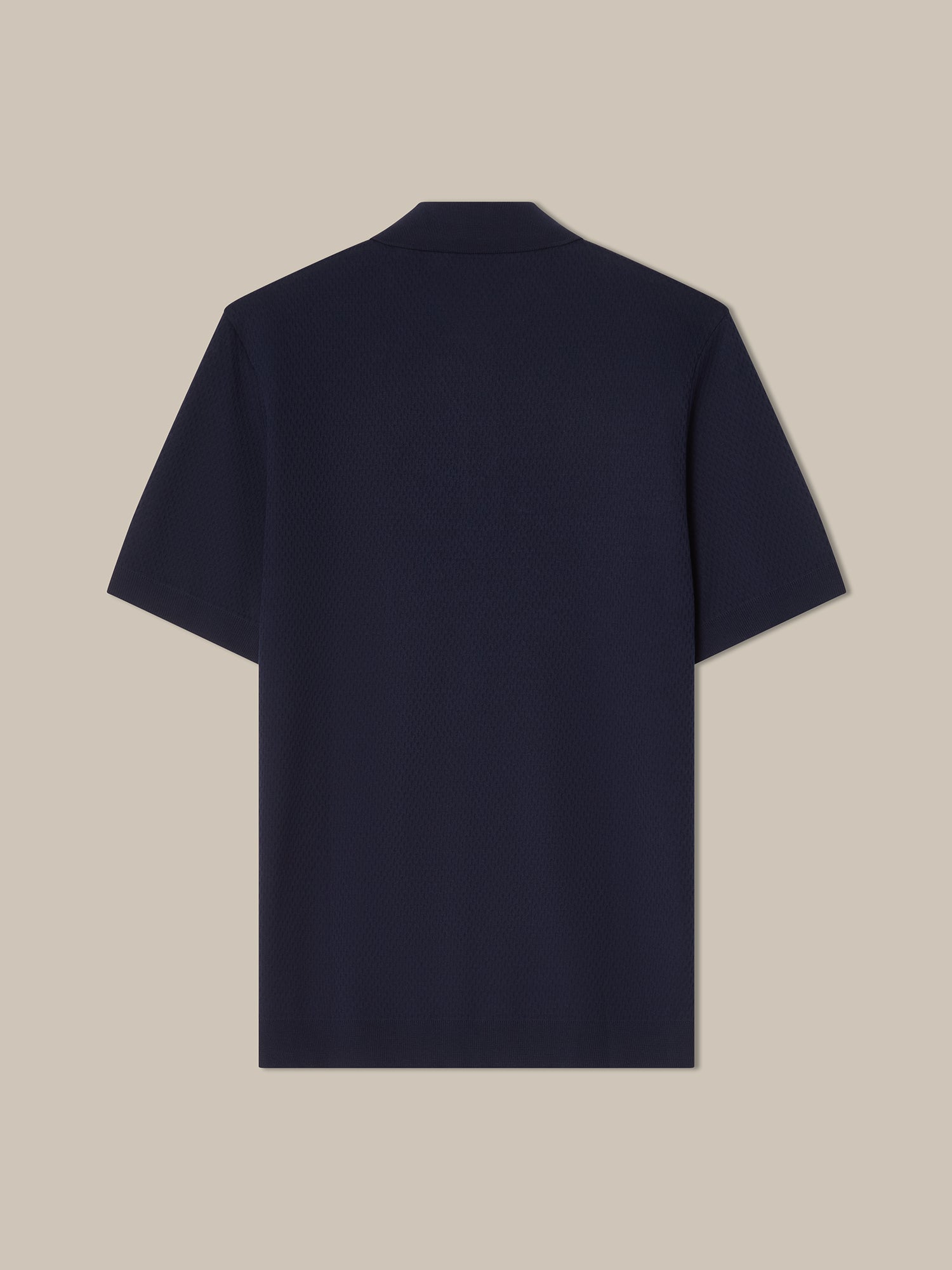 Weston Textured Cotton Zip Polo