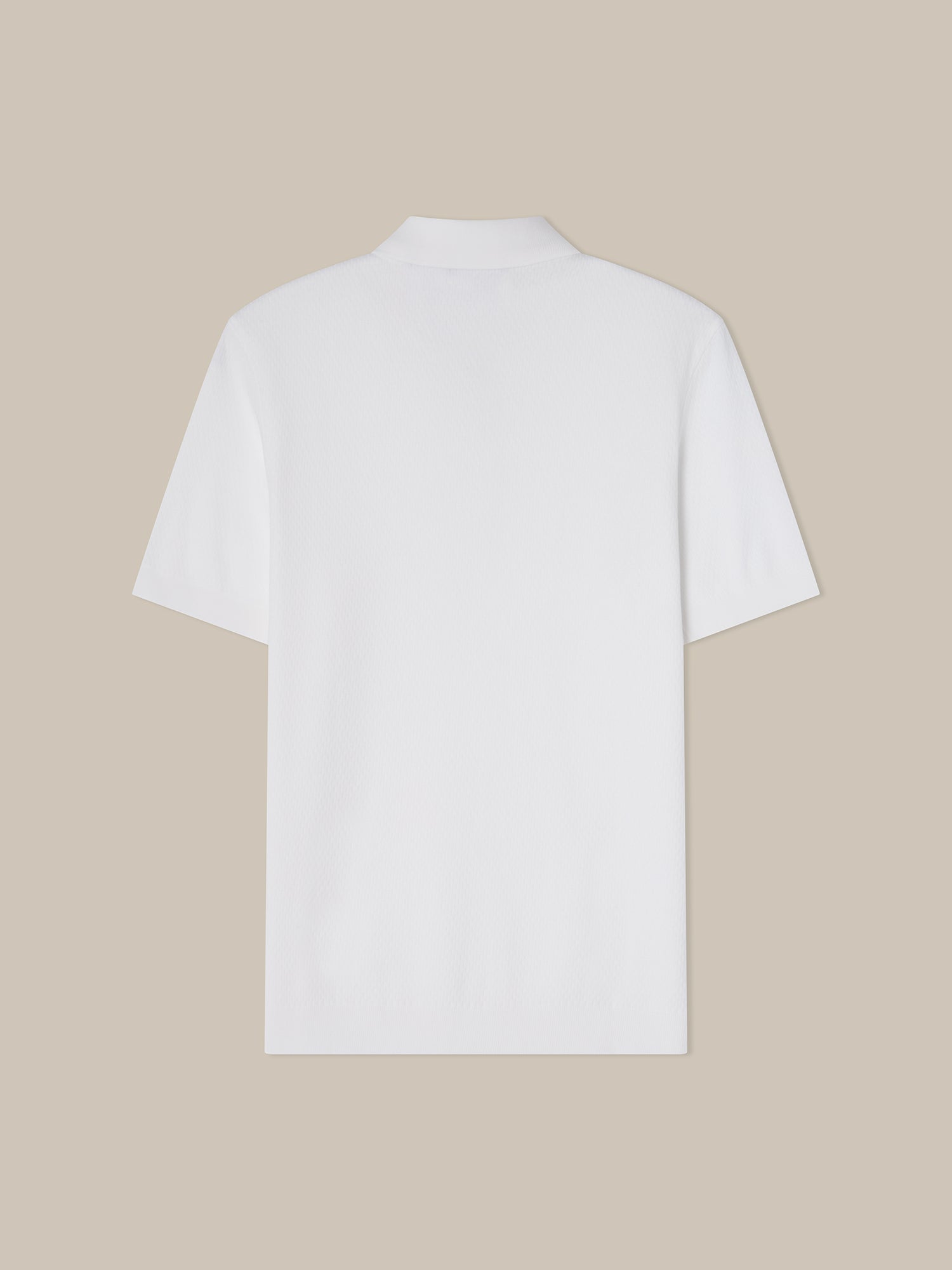 Weston Textured Cotton Zip Polo