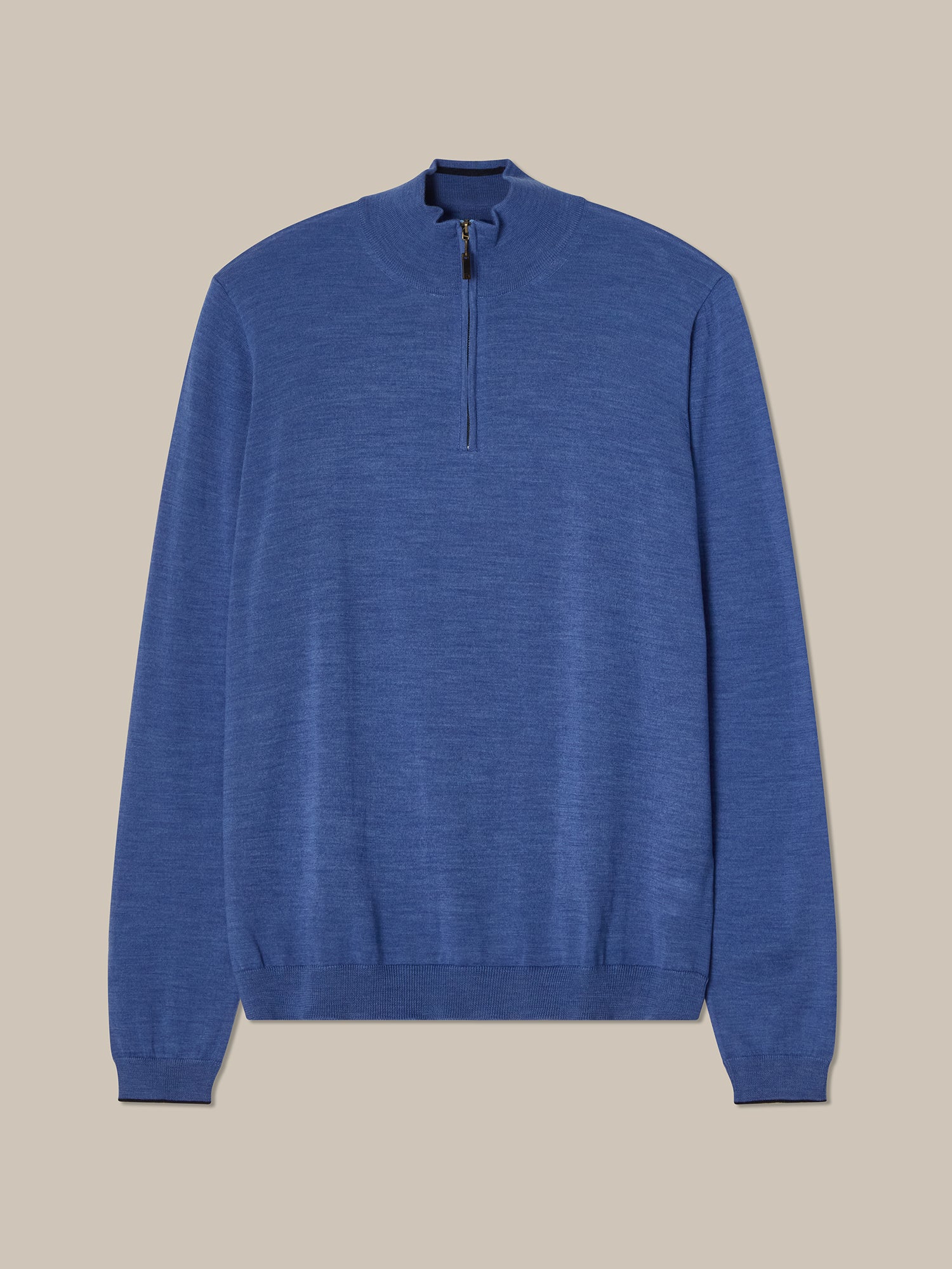 Embellished Cable Turtleneck Tunic Sweater - Clear Blue Sky