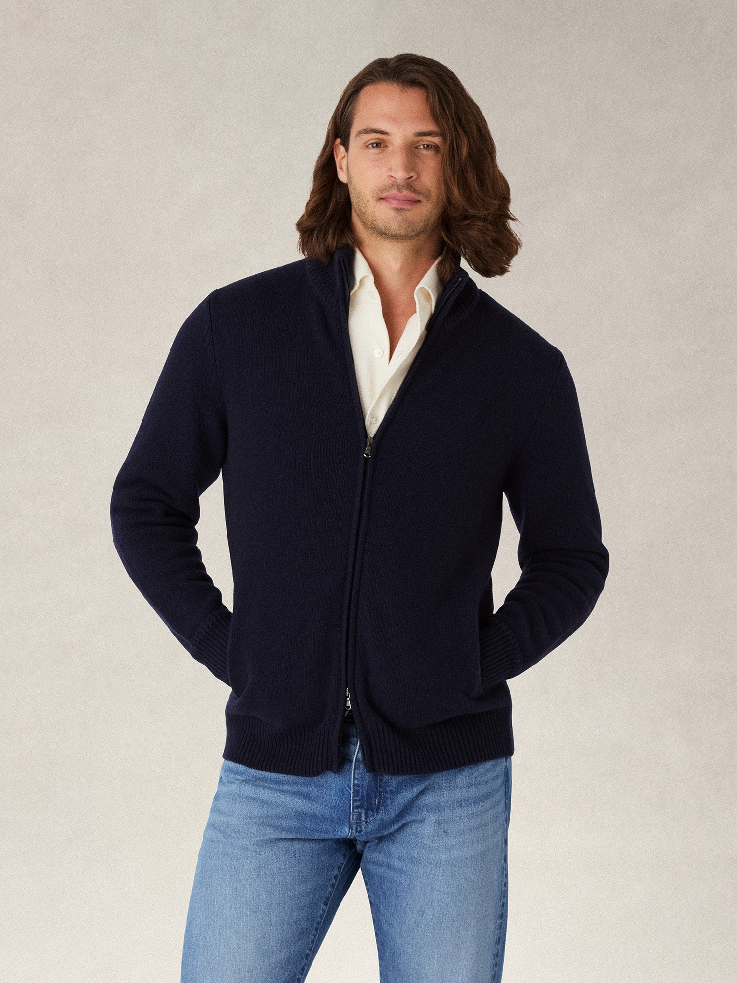 Graham Full Zip Sweater