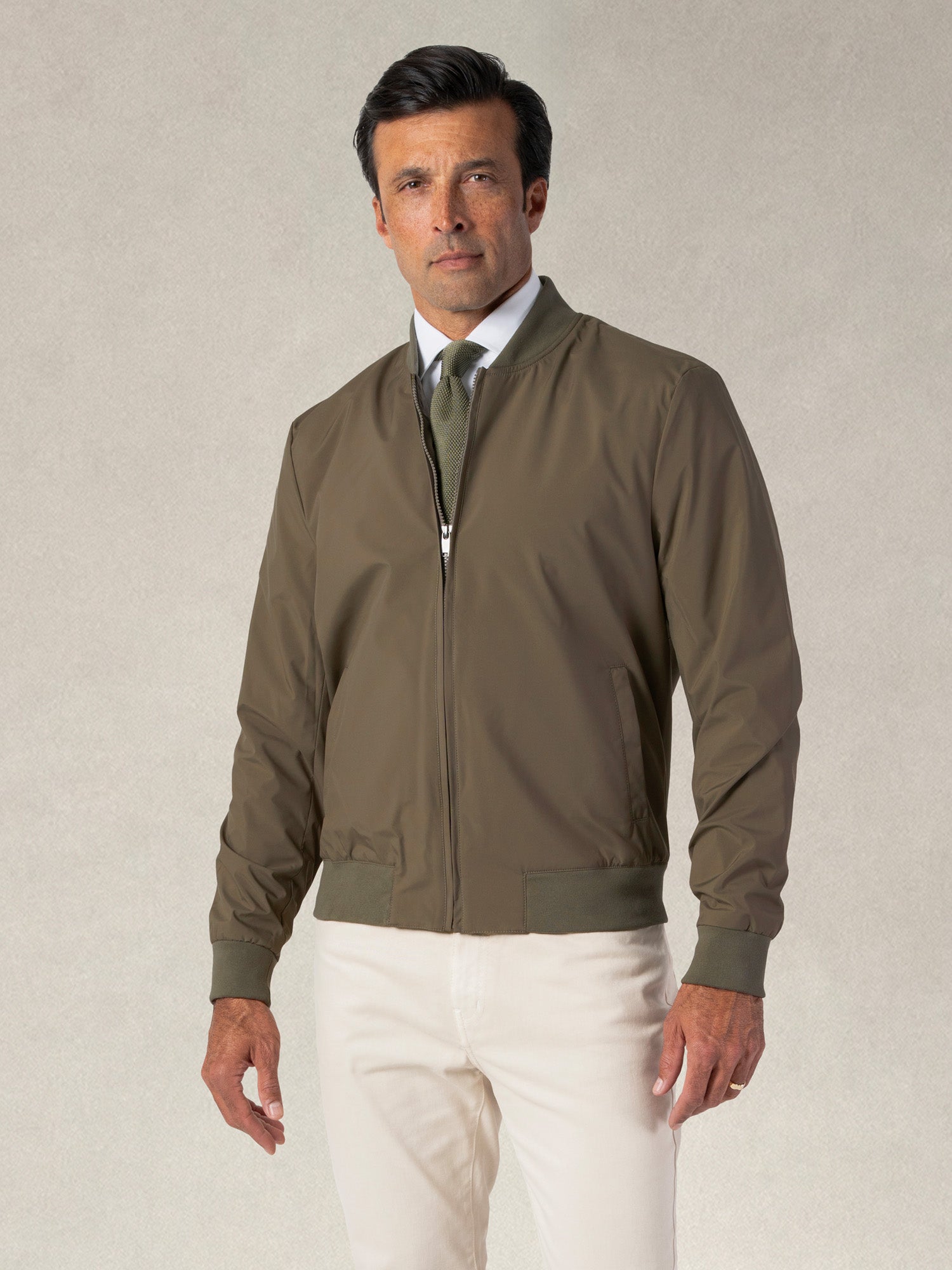 Jackson Baseball Jacket in Taupe