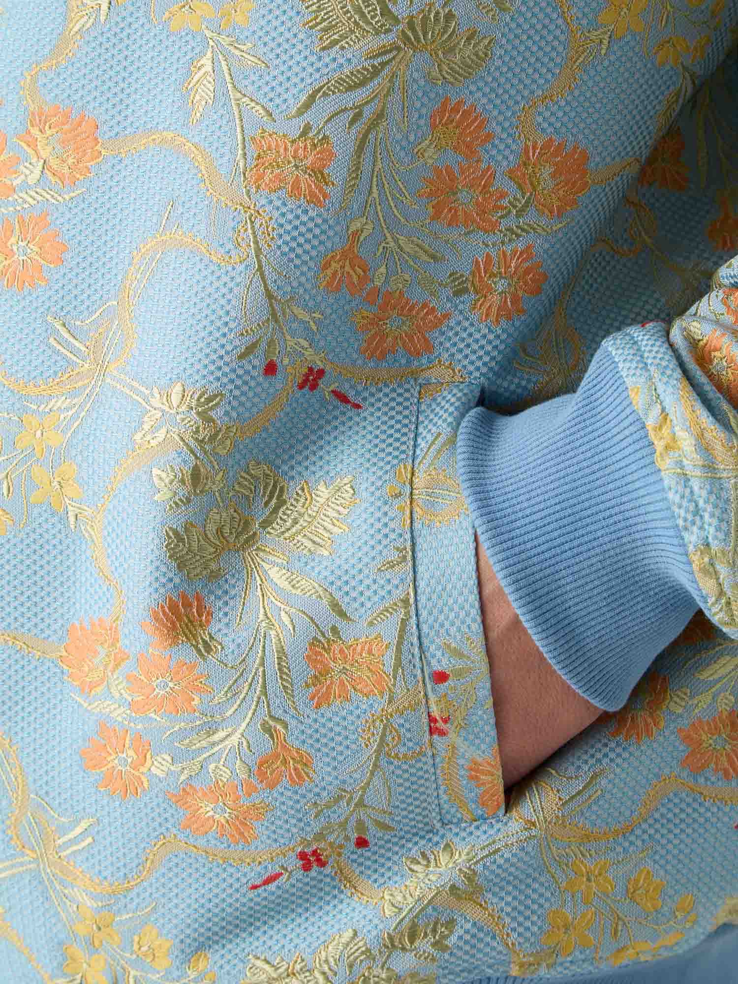 Jackson Floral Jacquard Baseball Jacket
