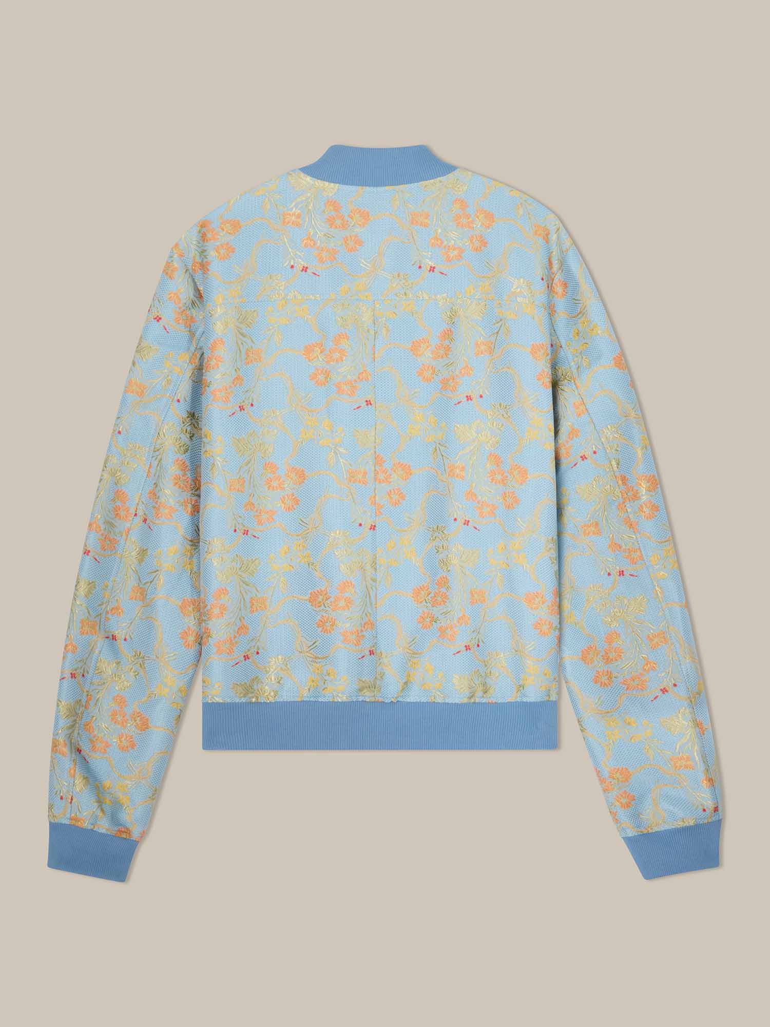 Jackson Floral Jacquard Baseball Jacket