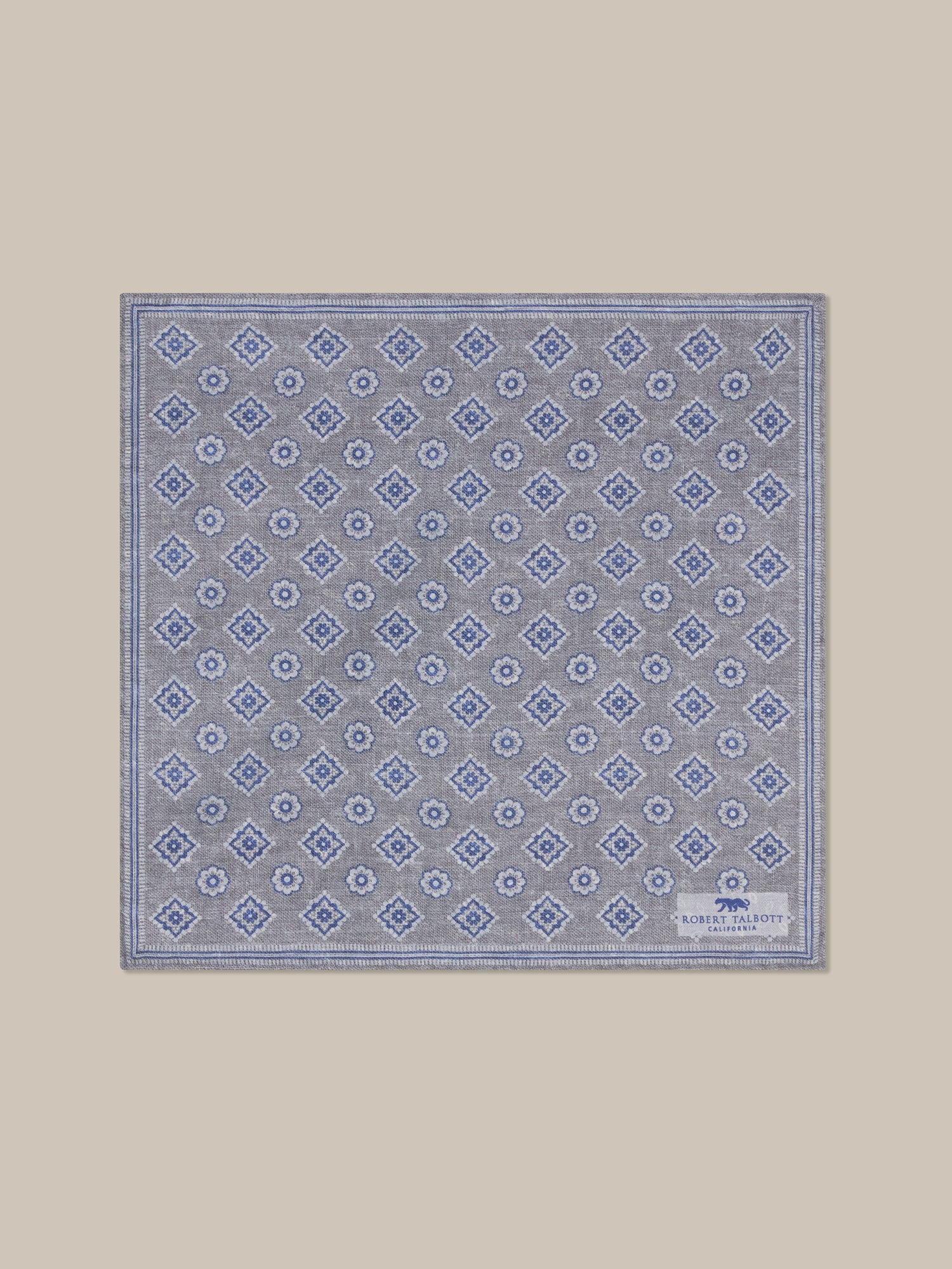 Collins Reversible Silk/Cotton Pocket Square image