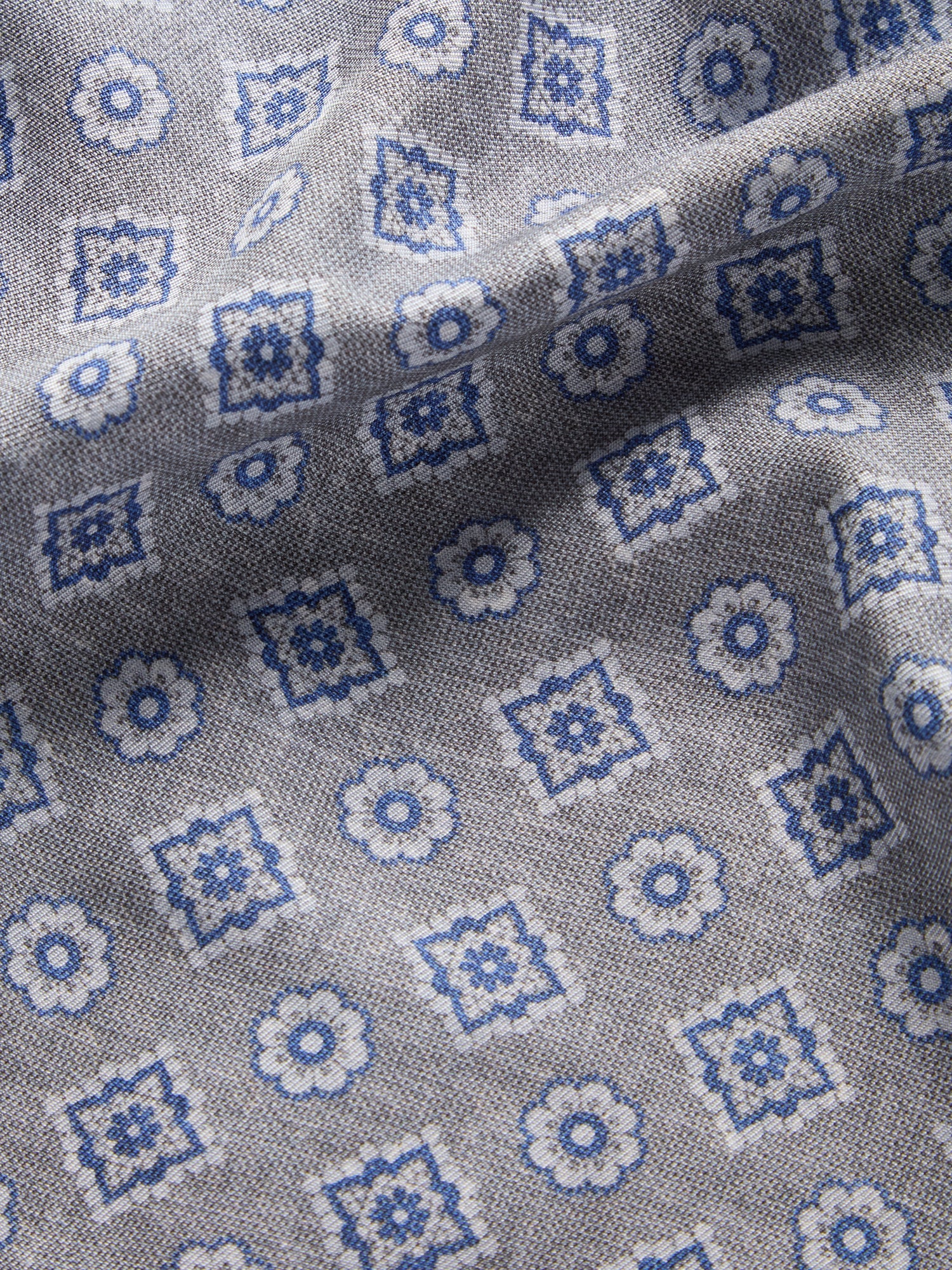 Collins Reversible Silk/Cotton Pocket Square