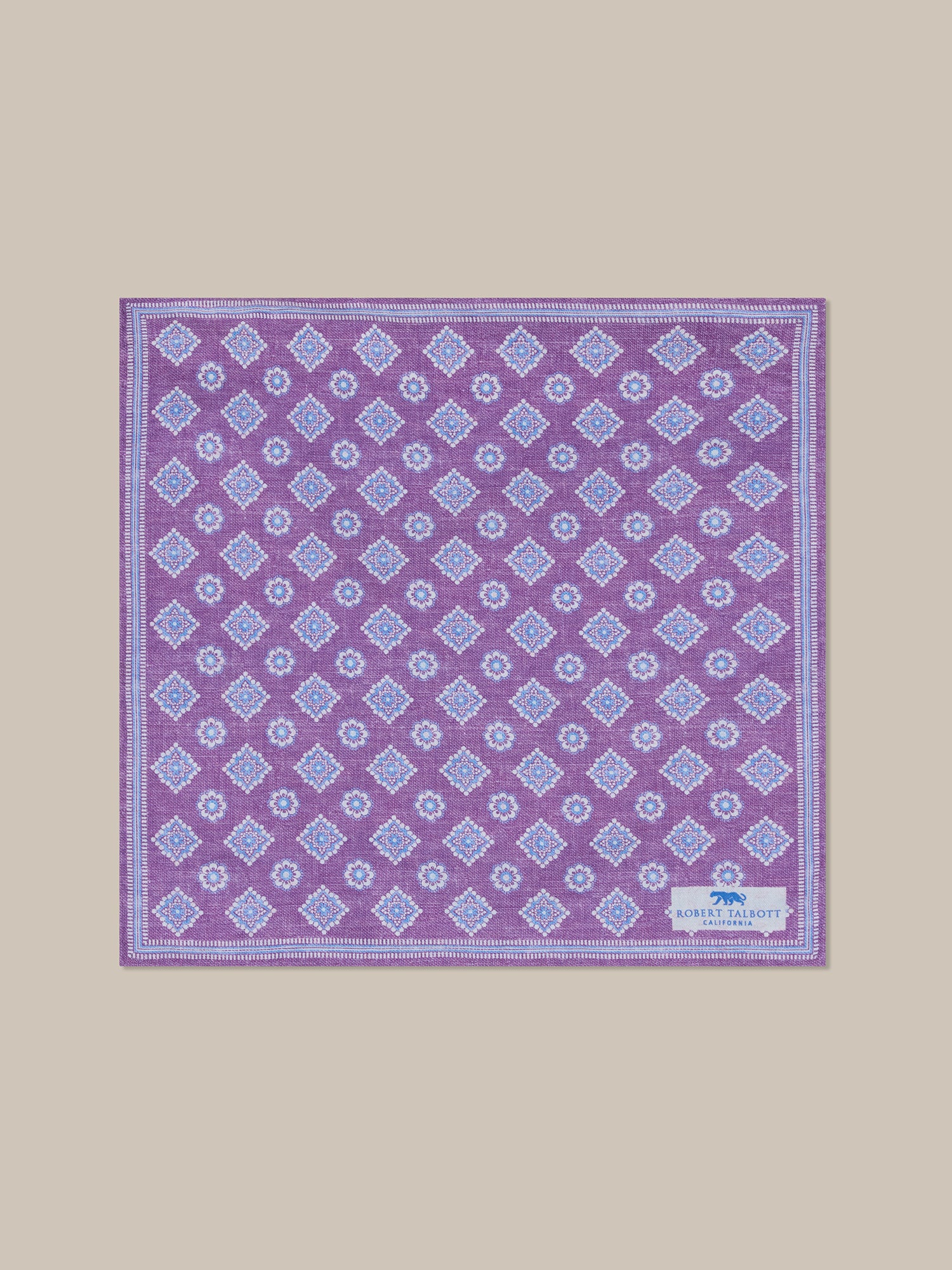 Collins Reversible Silk/Cotton Pocket Square image