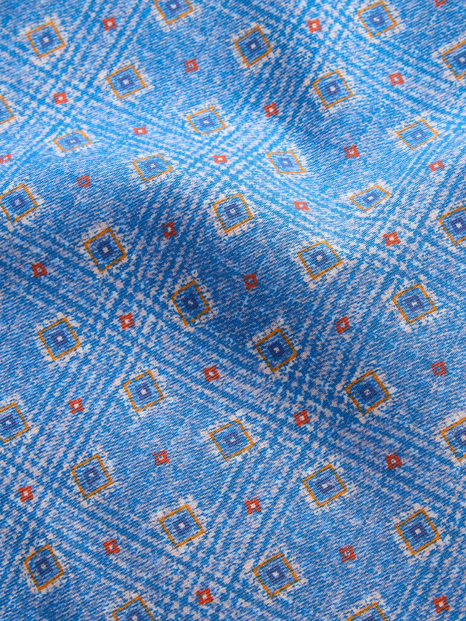 Collins Reversible Silk/Cotton Pocket Square