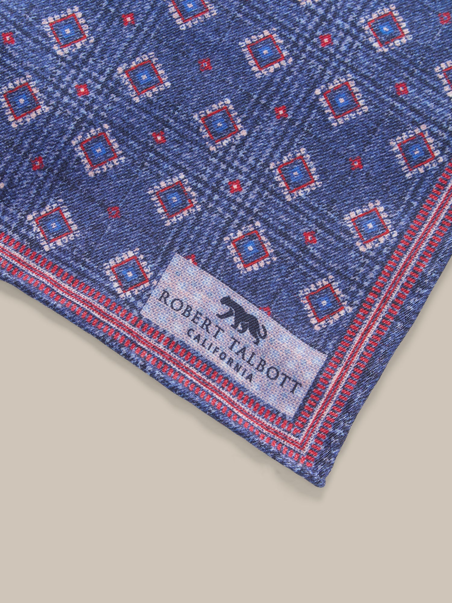 Collins Reversible Silk/Cotton Pocket Square