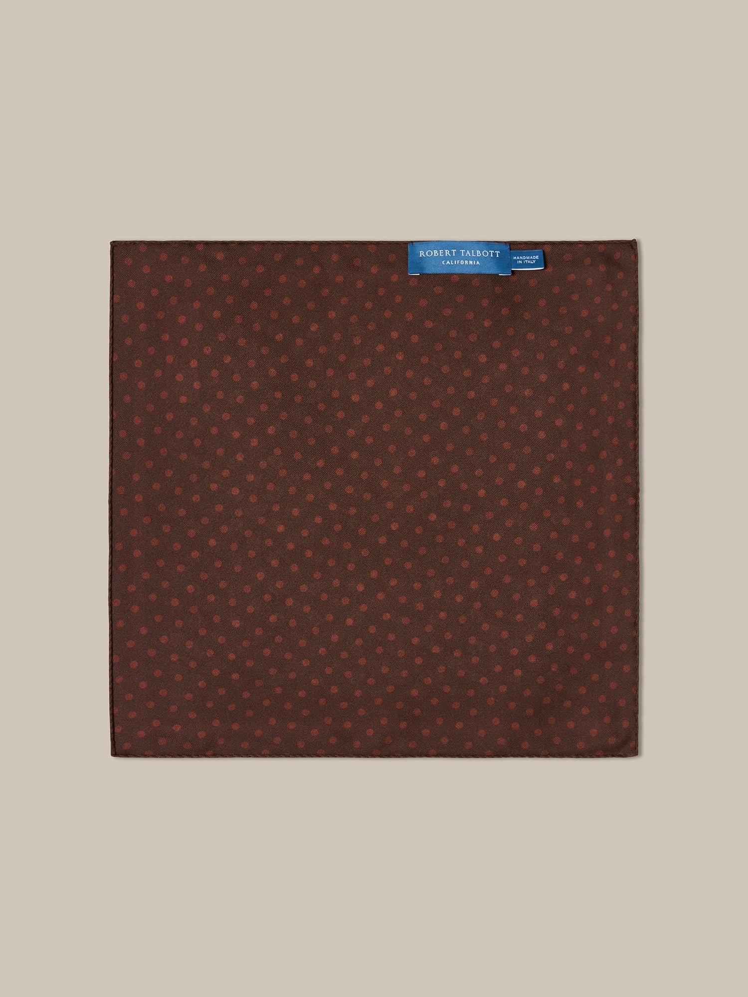 Collins Medallion Spot Double Print Pocket Square