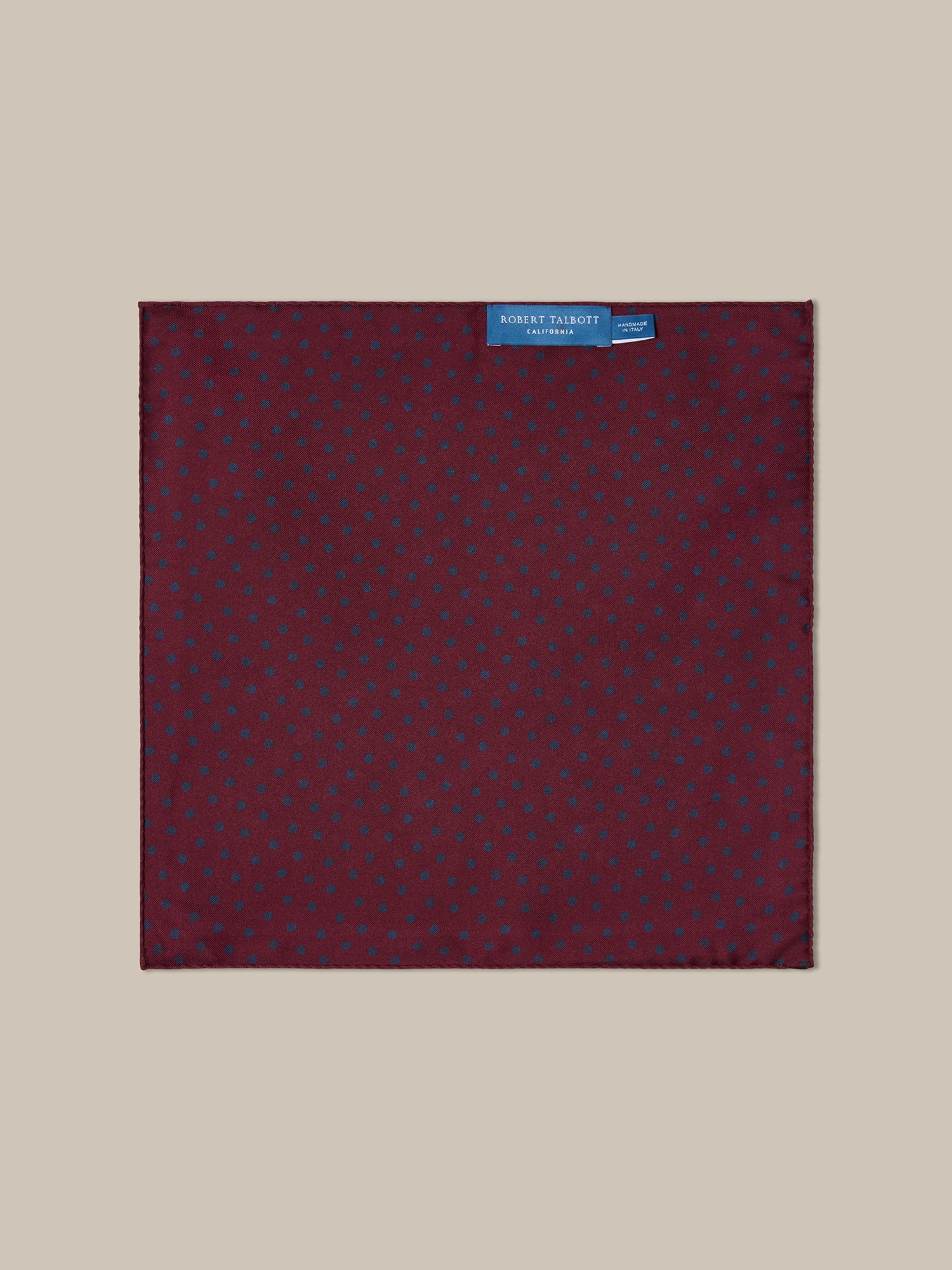 Collins Medallion Spot Double Print Pocket Square