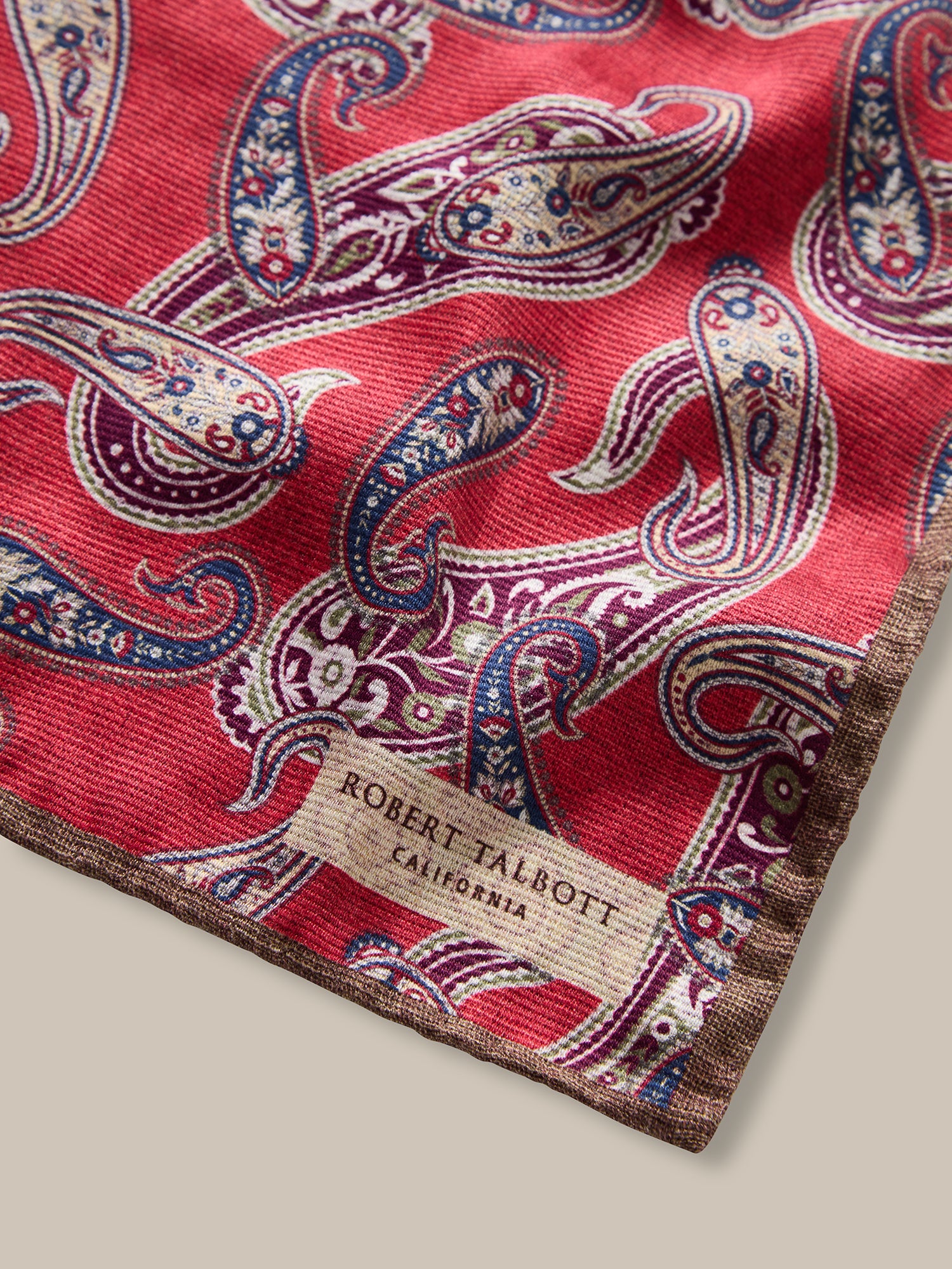 Collins Paisley Medallion Double Print Pocket Square