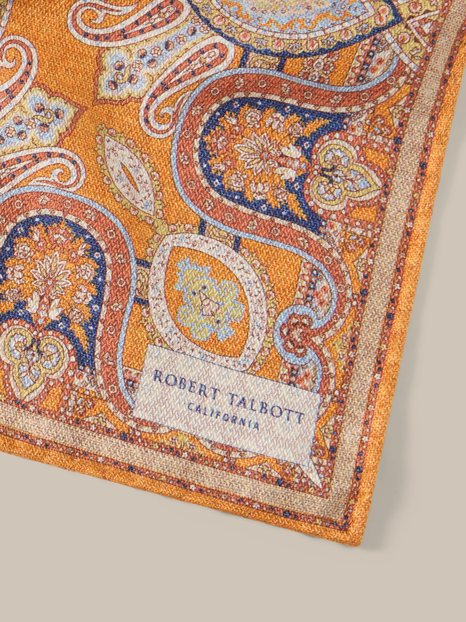 Collins Reversible Paisley Silk Pocket Square image