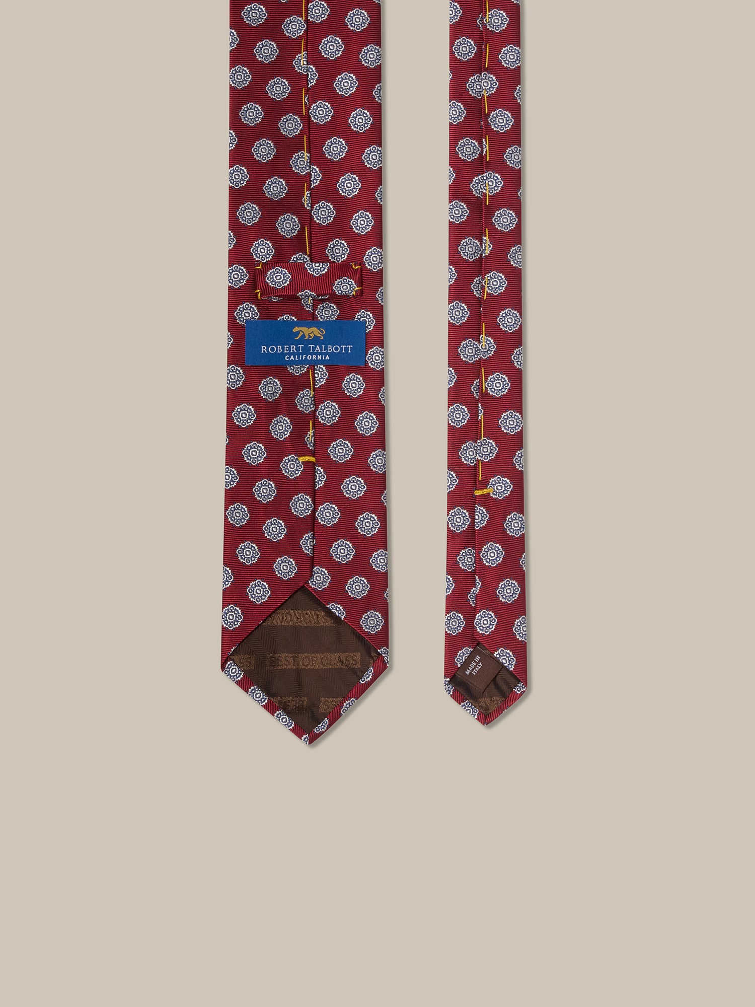 The Robert Classic Necktie in red white floral