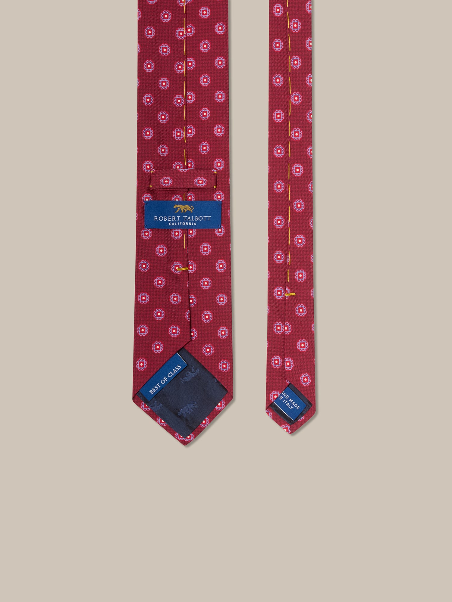 Robert Printed Silk Flower Best of Class Necktie image